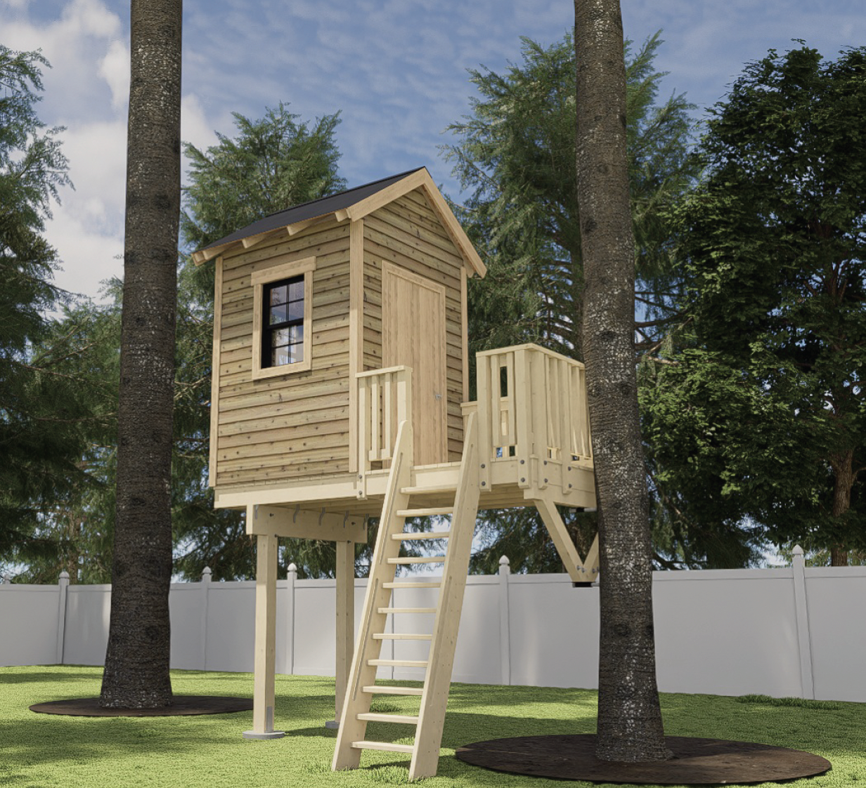 THE FINGER LAKES: MINI © 1 Tree 2 Post Treehouse Plan