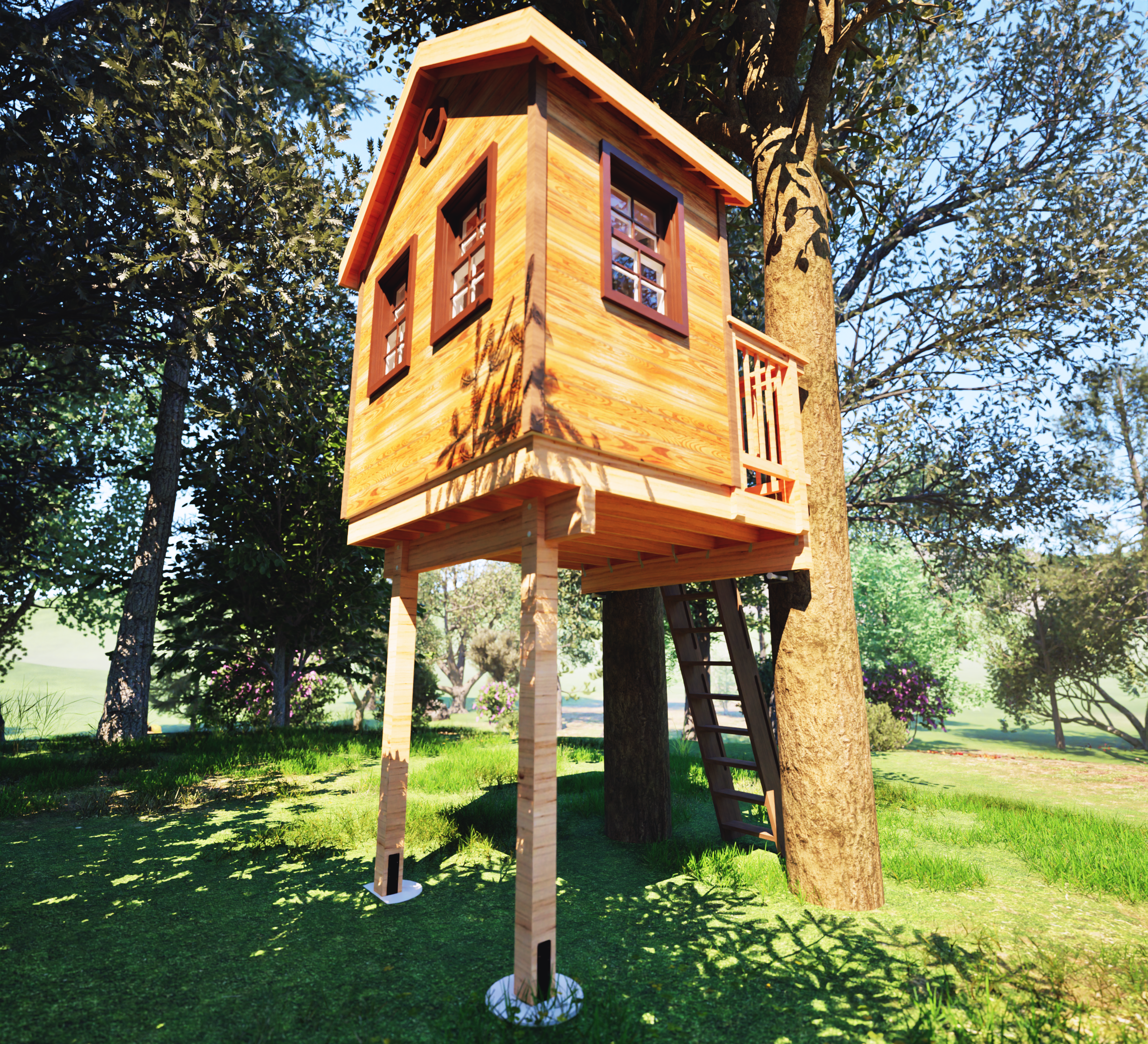 THE TAHOE: MINI © 2 tree 2 post Treehouse Plan