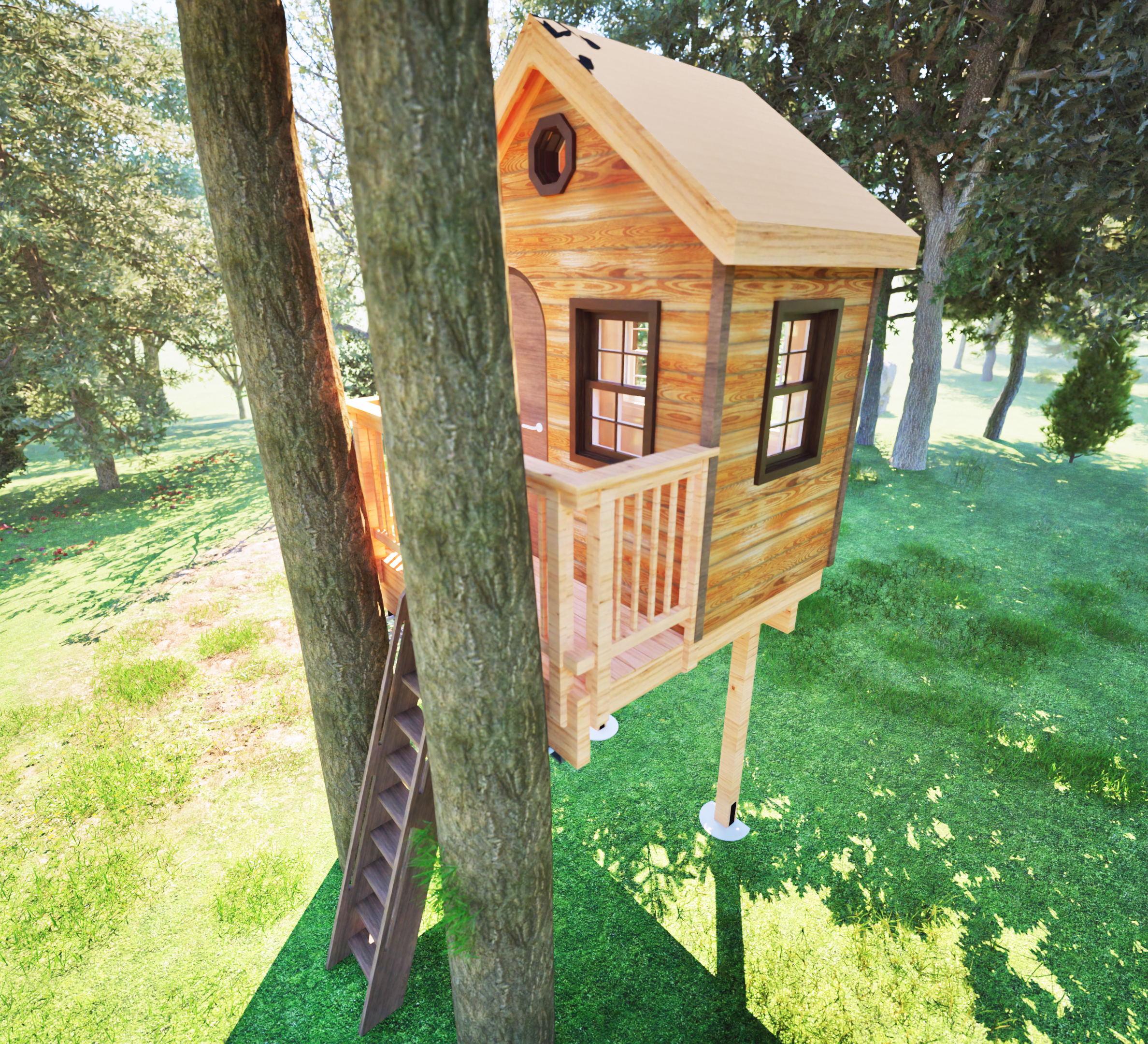 THE TAHOE: MINI © 2 tree 2 post Treehouse Plan