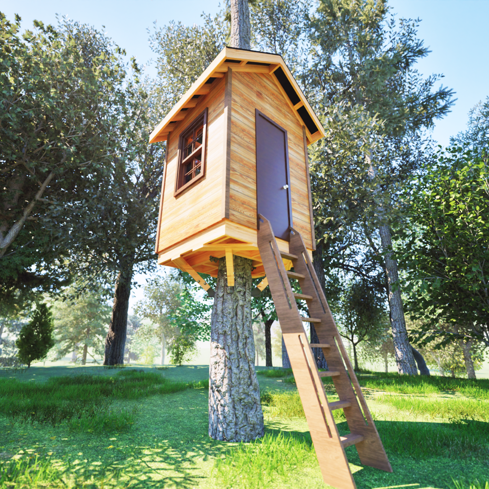 THE CORONADO © : 6' Square Treehouse Plan