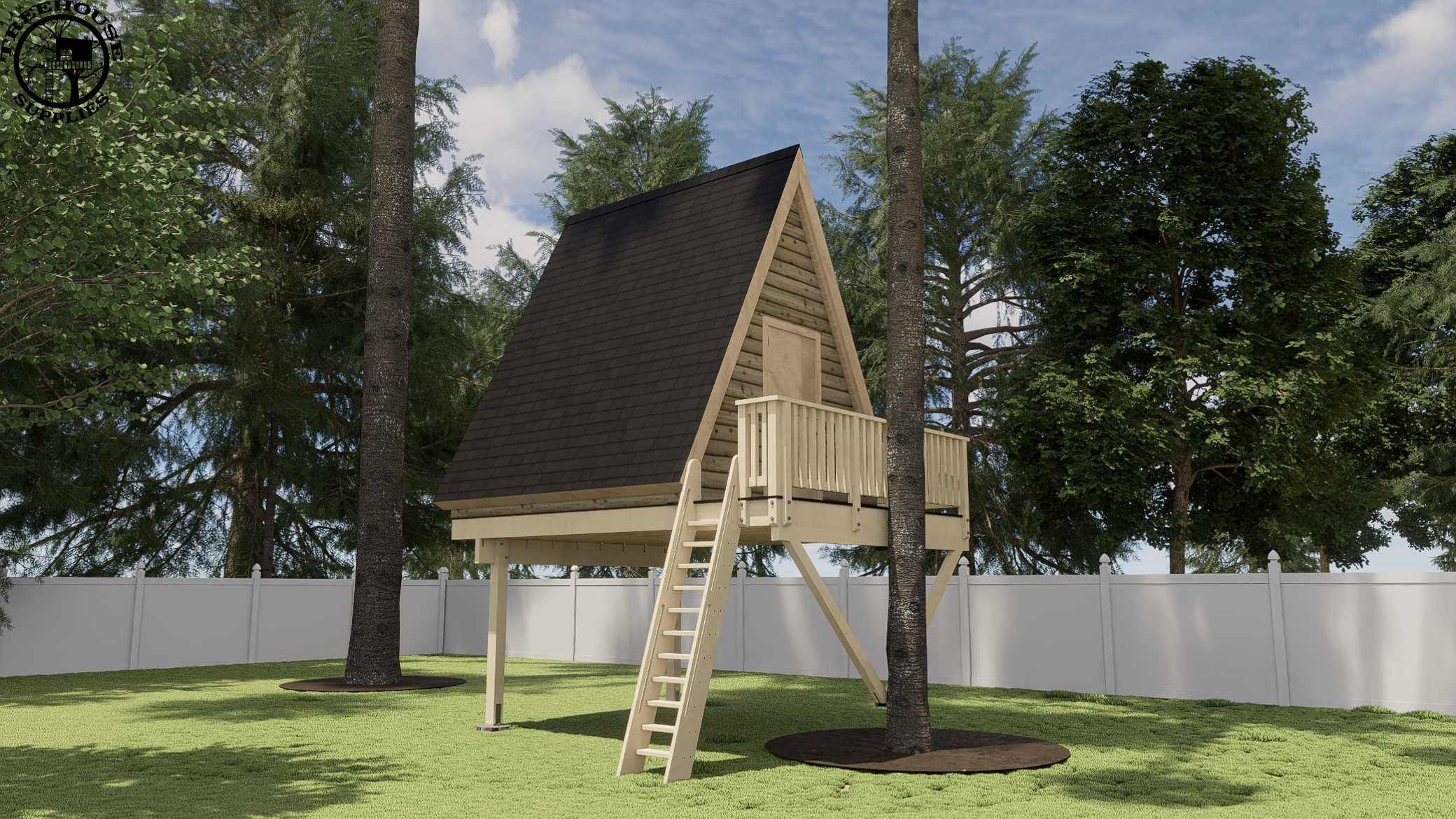 Treehouse Supplies Copy of THE FINGER LAKES: LARGE © 1 tree 2 post hardware kit