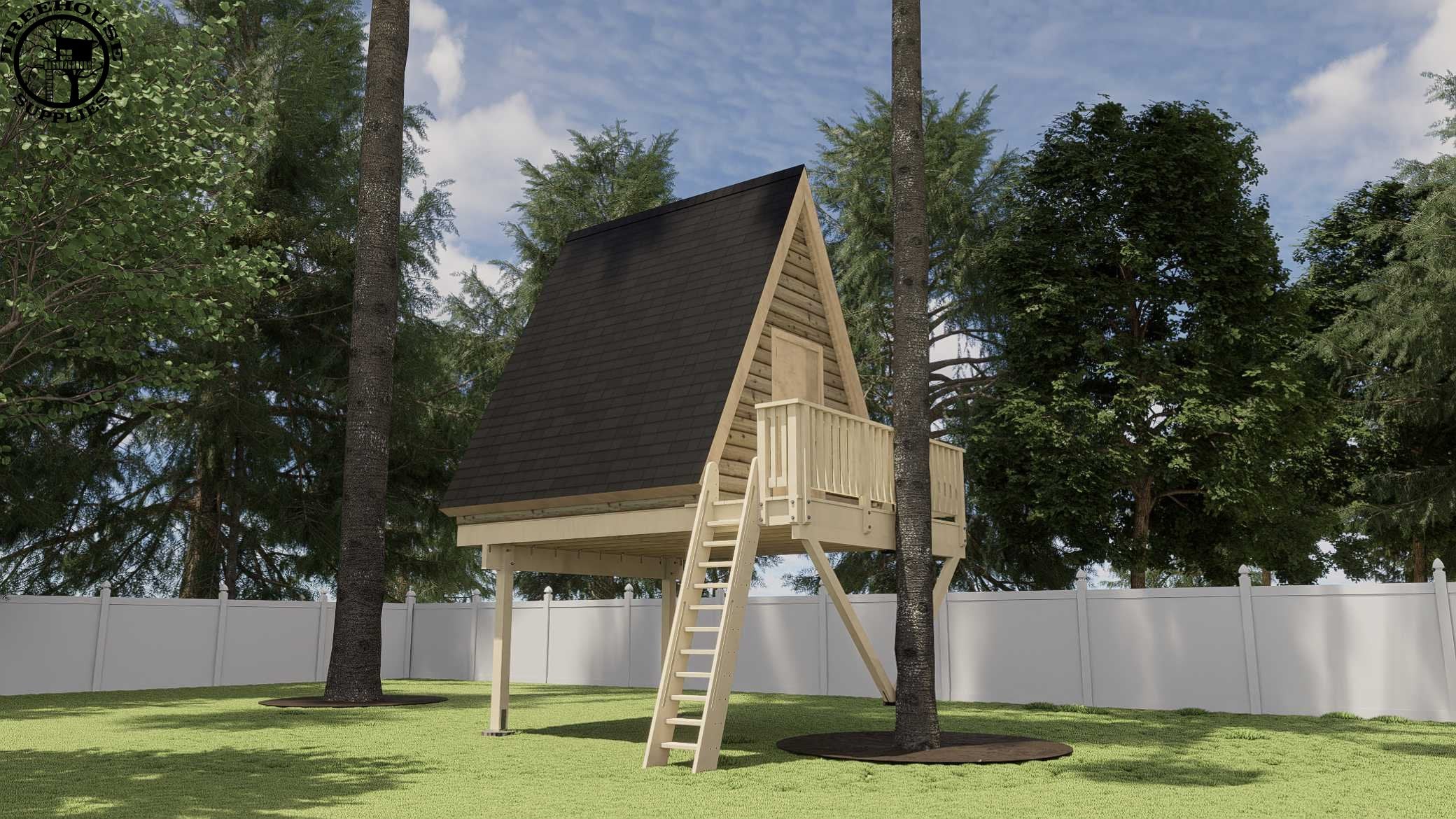 Treehouse Supplies Copy of THE FINGER LAKES: LARGE © 1 tree 2 post hardware kit