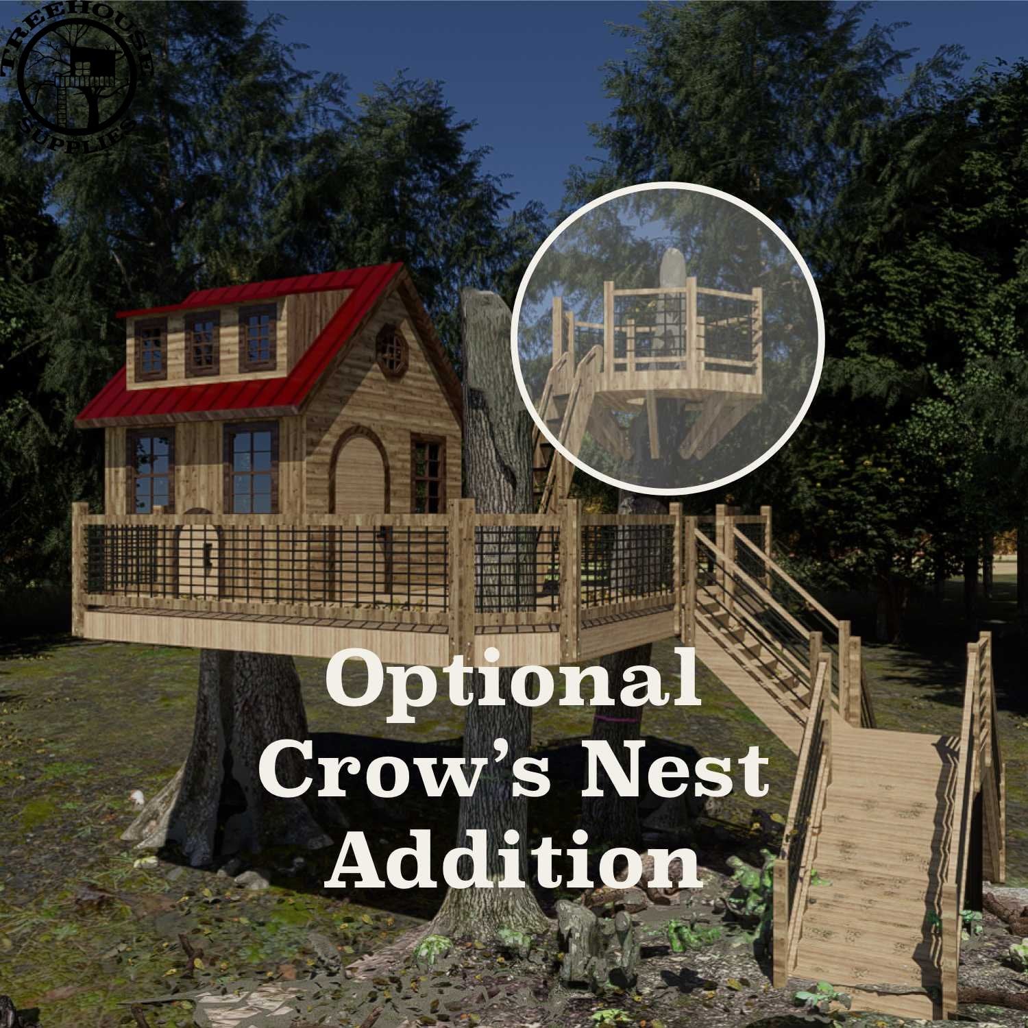 Treehouse Design Package Crow's Nest add on Treehouse Supplies