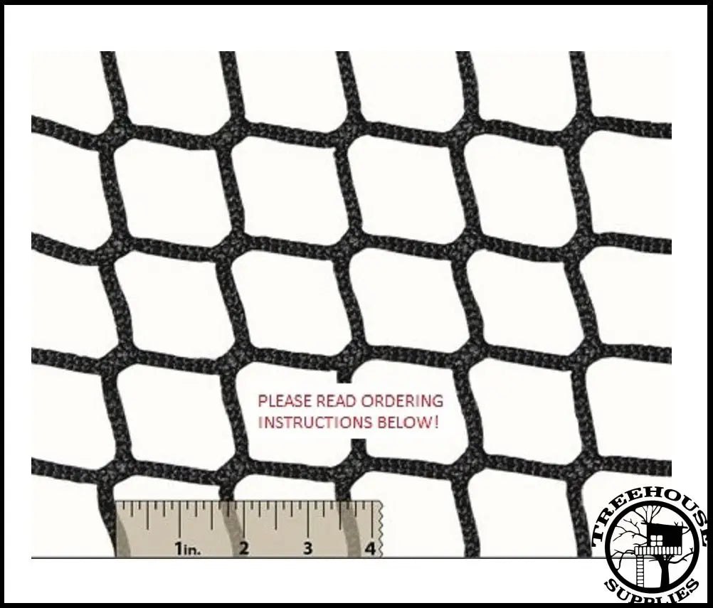 KNOTLESS 1-3/4" SQUARE NETTING - 12' WIDTH - Treehouse Supplies