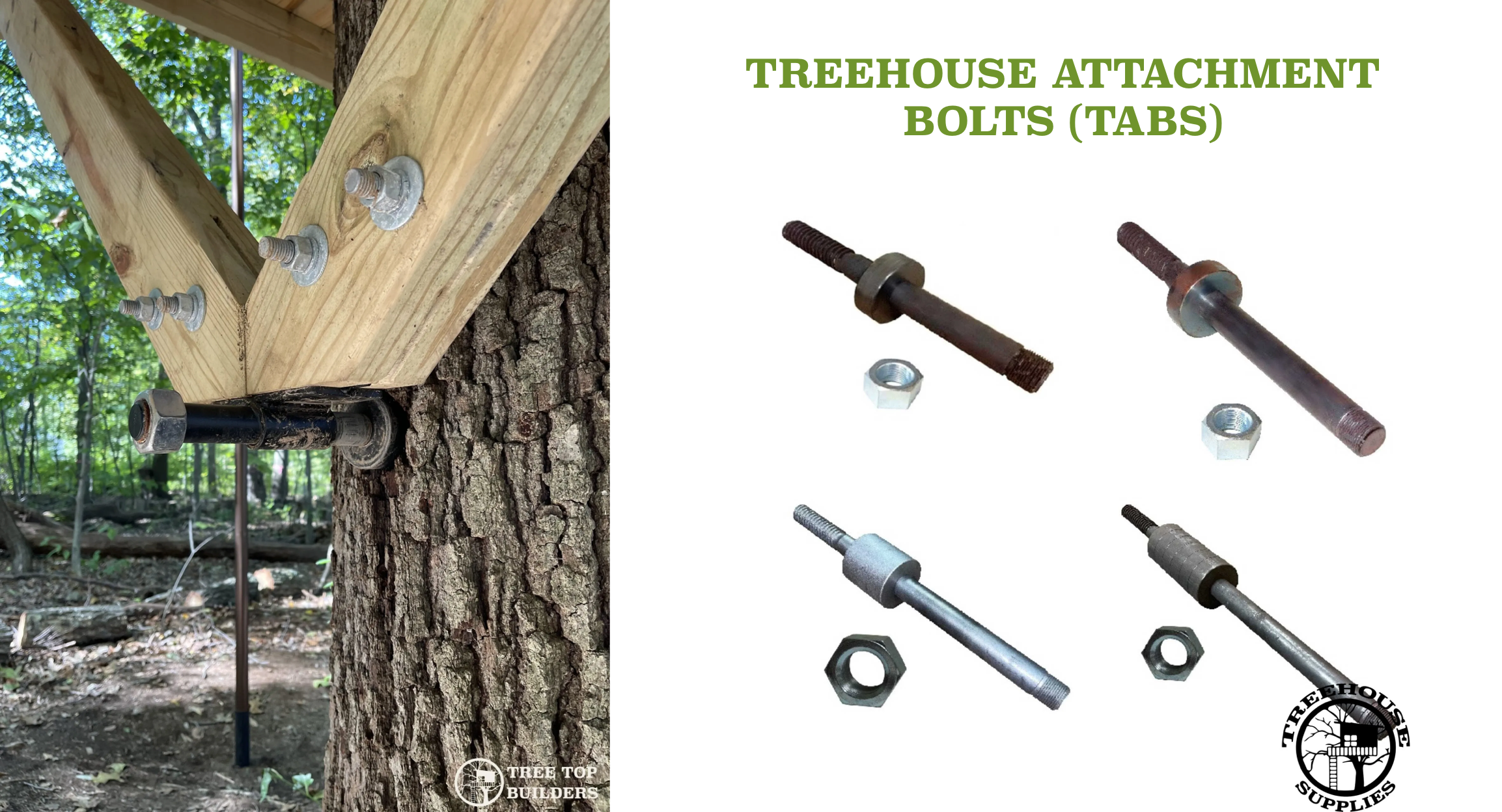 Treehouse Attachment Bolts: The difference Powder Coating makes Treehouse Supplies