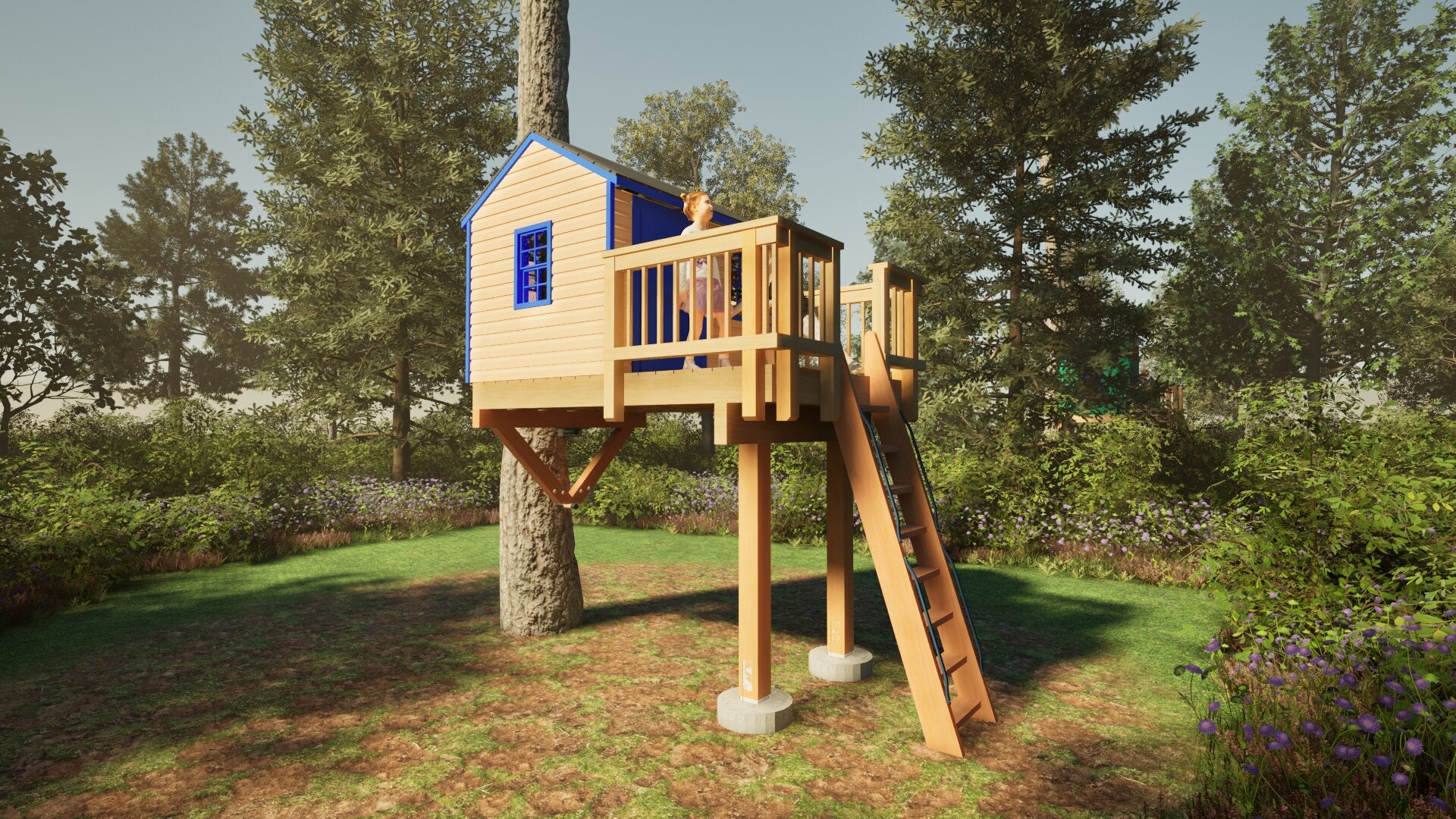 Tree Top Playhouse CABIN - 6' x 9' Platform