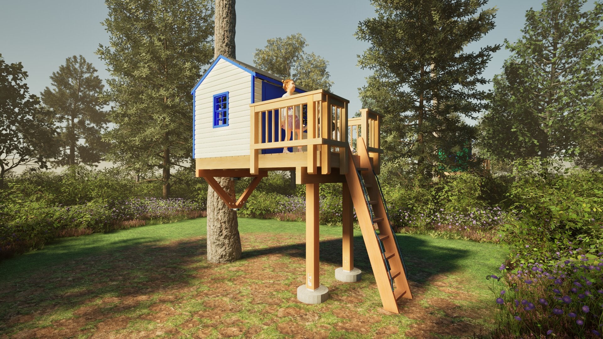 Tree Top Playhouse CABIN - 6' x 9' Platform