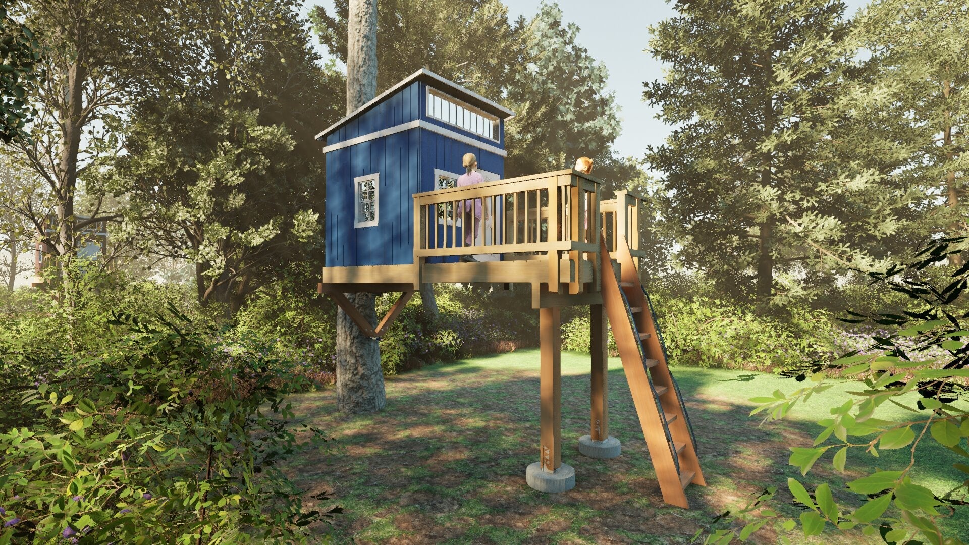 Tree Top Playhouse LODGE - 6' x 9' Platform