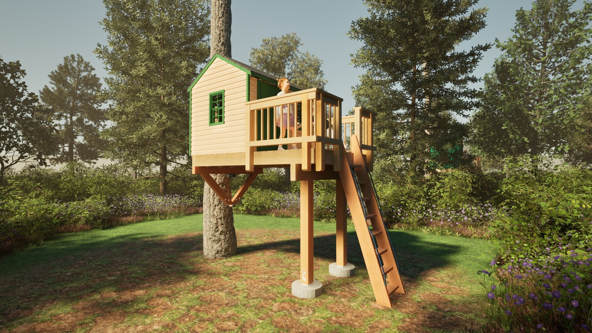 Tree Top Playhouse CABIN - 6' x 9' Platform