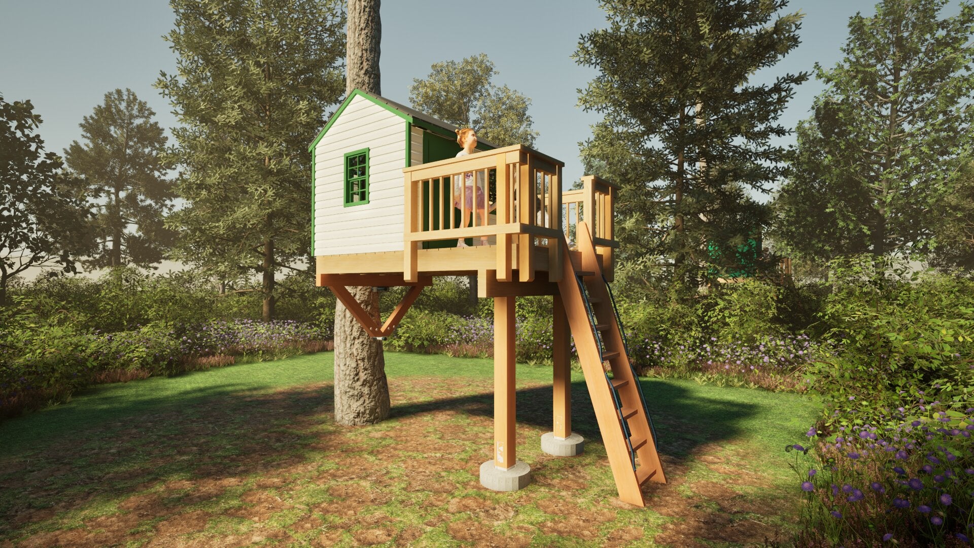 Tree Top Playhouse CABIN - 6' x 9' Platform