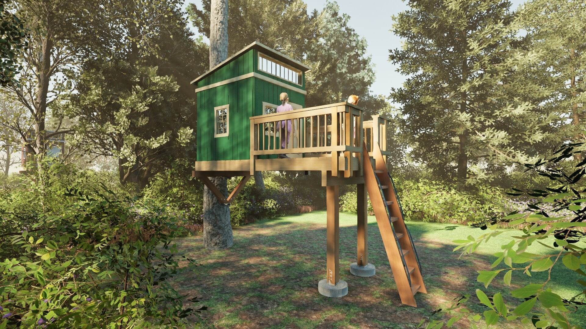 Tree Top Playhouse LODGE - 6' x 9' Platform