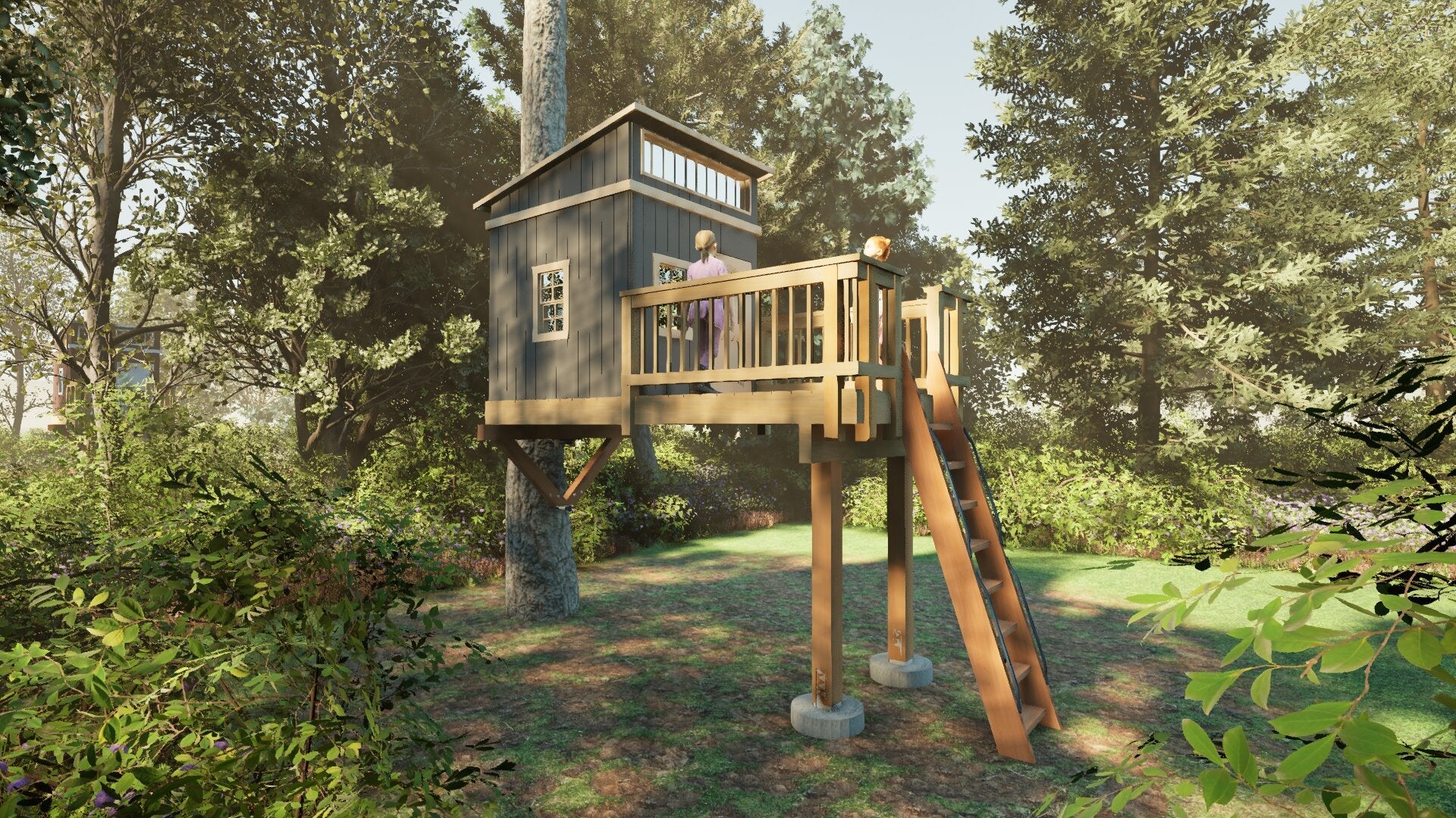 Tree Top Playhouse LODGE - 6' x 9' Platform