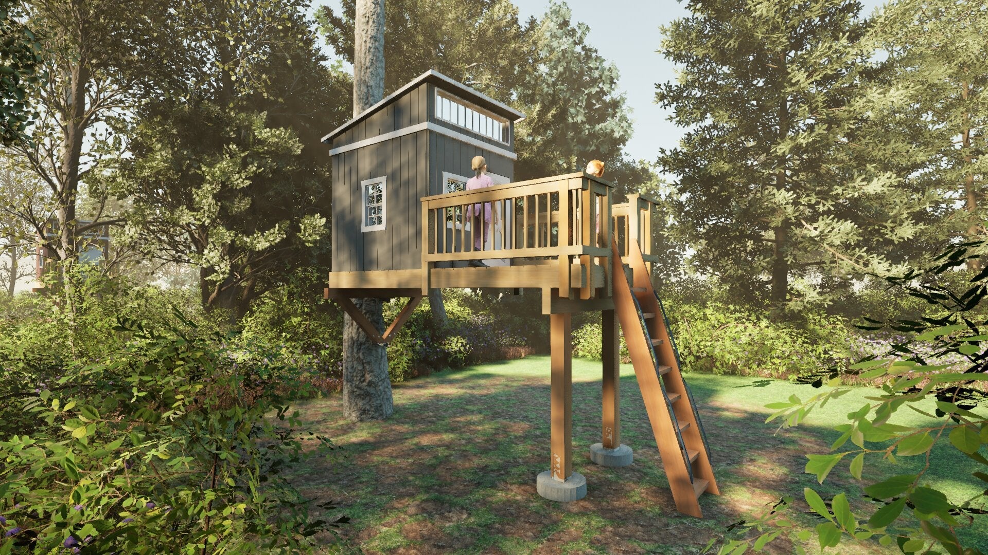 Tree Top Playhouse LODGE - 6' x 9' Platform