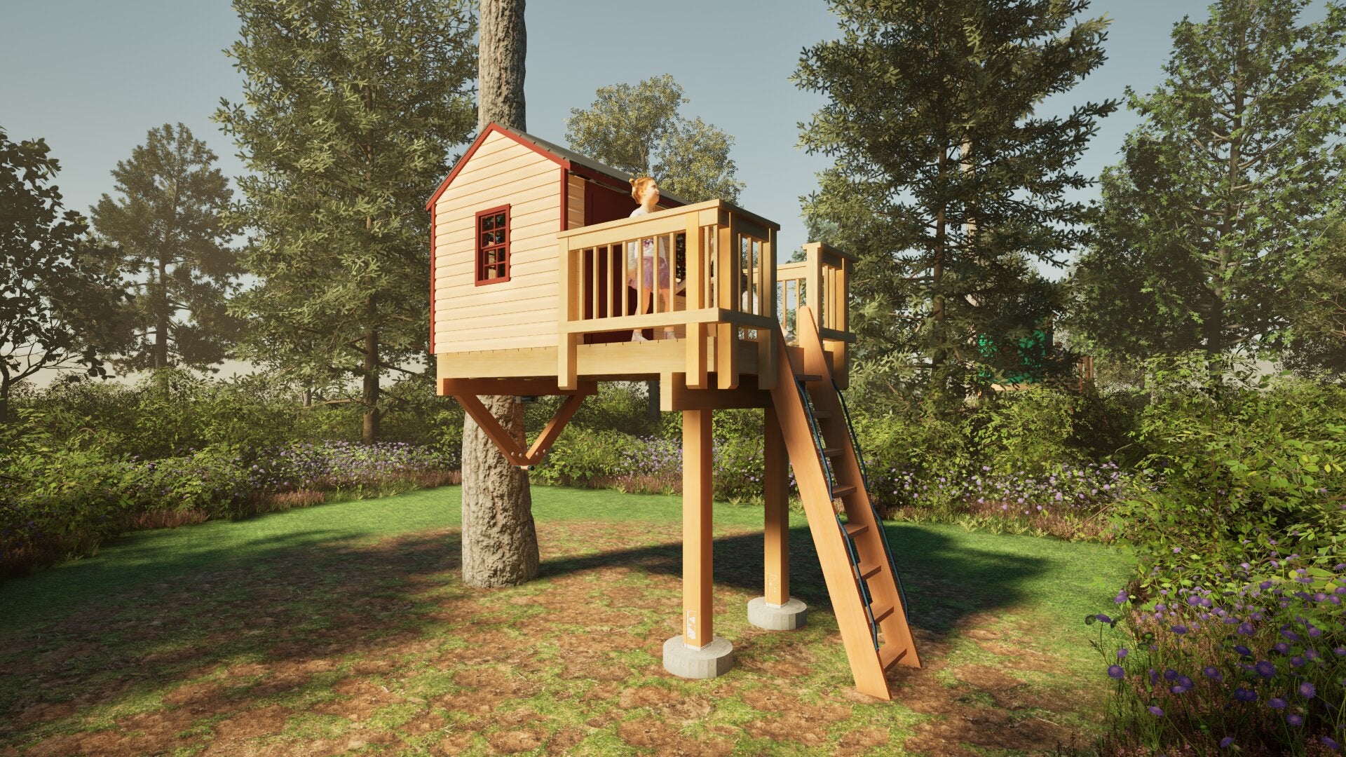 Tree Top Playhouse CABIN - 6' x 9' Platform