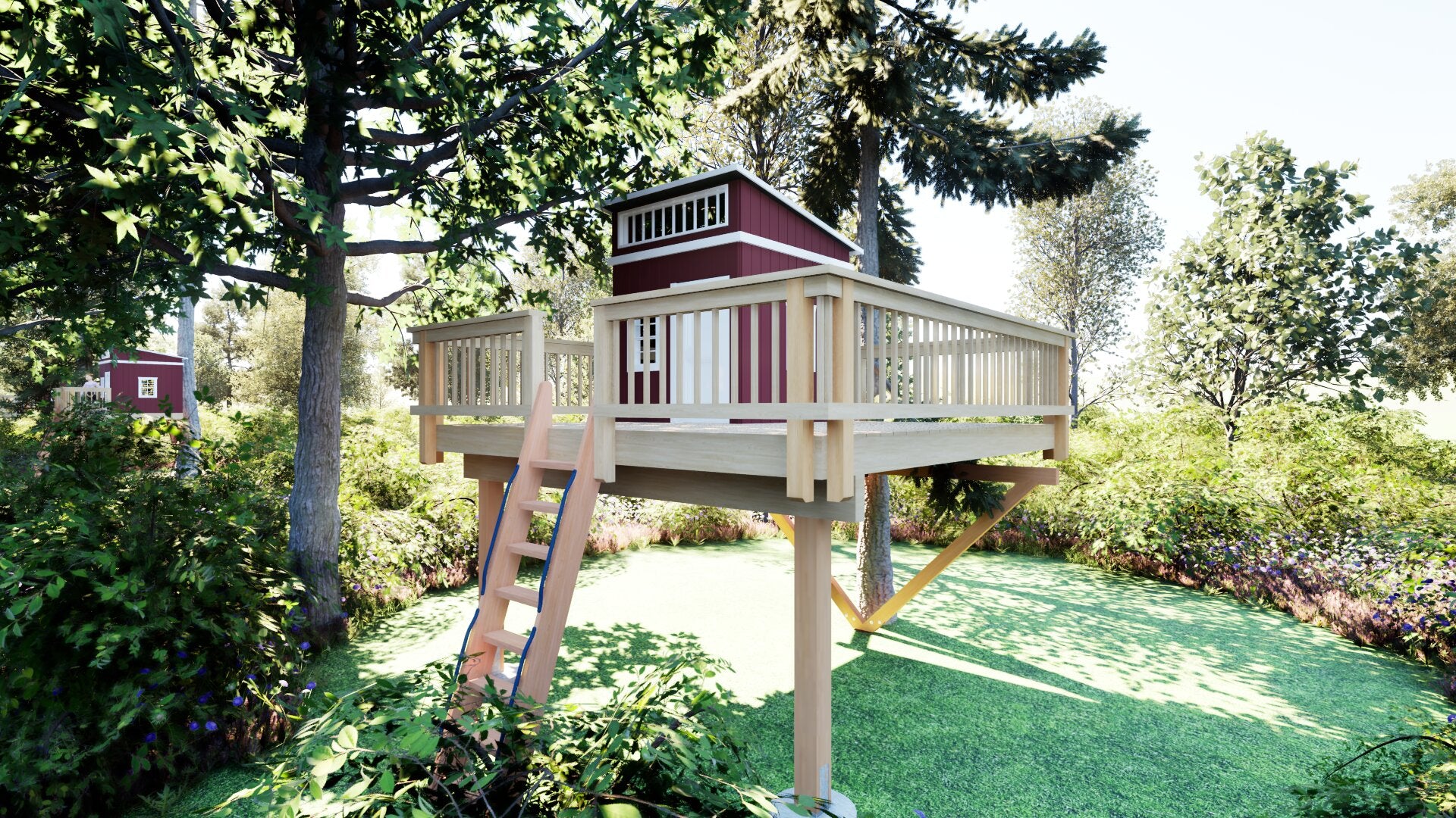 Tree Top Playhouse LODGE XL - 12' x 12' Platform