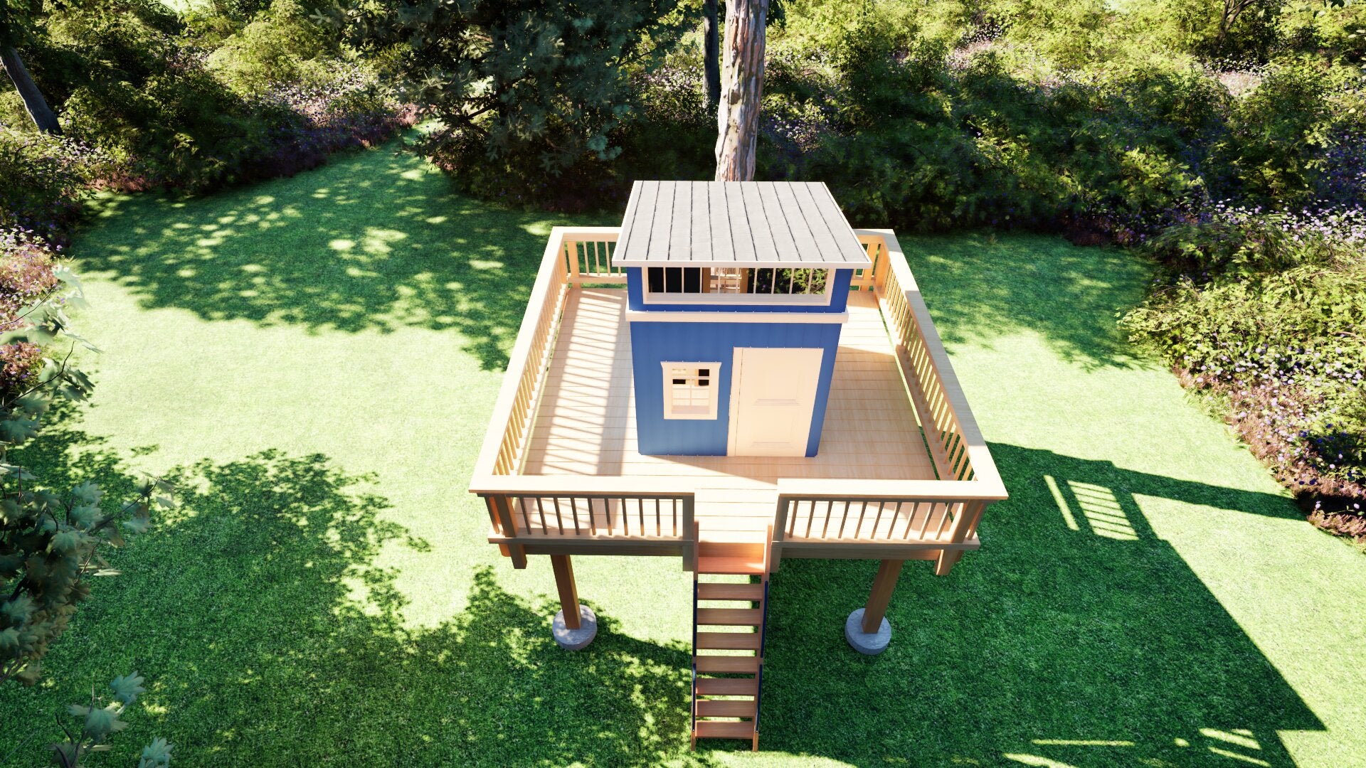 Tree Top Playhouse LODGE XL - 12' x 12' Platform