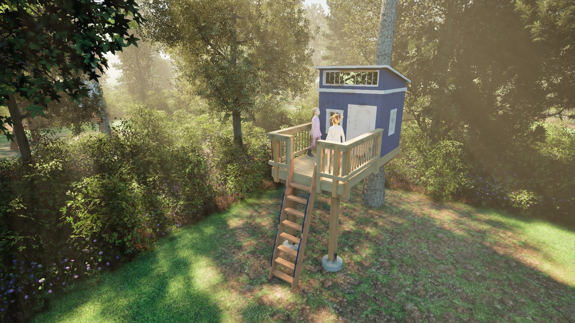 Tree Top Playhouse LODGE - 6' x 9' Platform