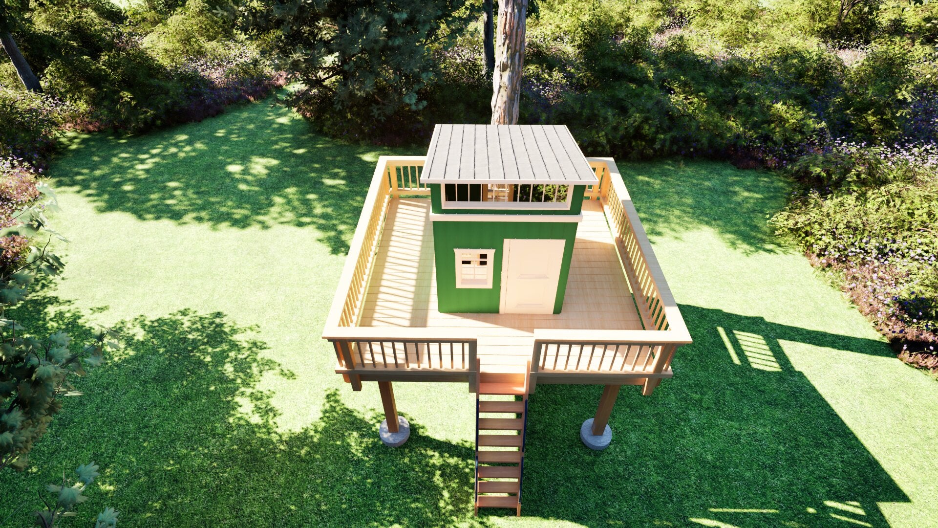 Tree Top Playhouse LODGE XL - 12' x 12' Platform