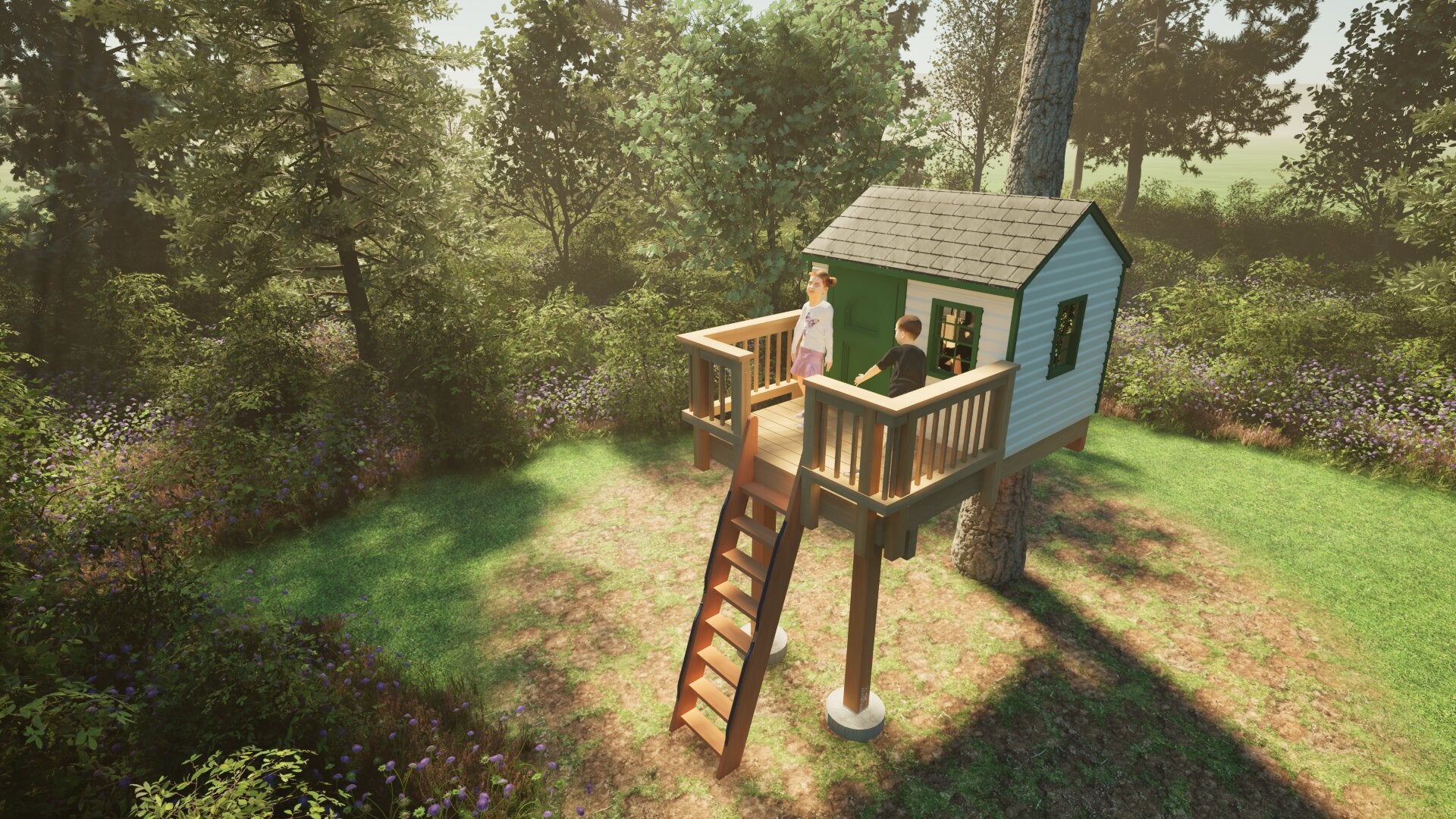 Tree Top Playhouse CABIN - 6' x 9' Platform
