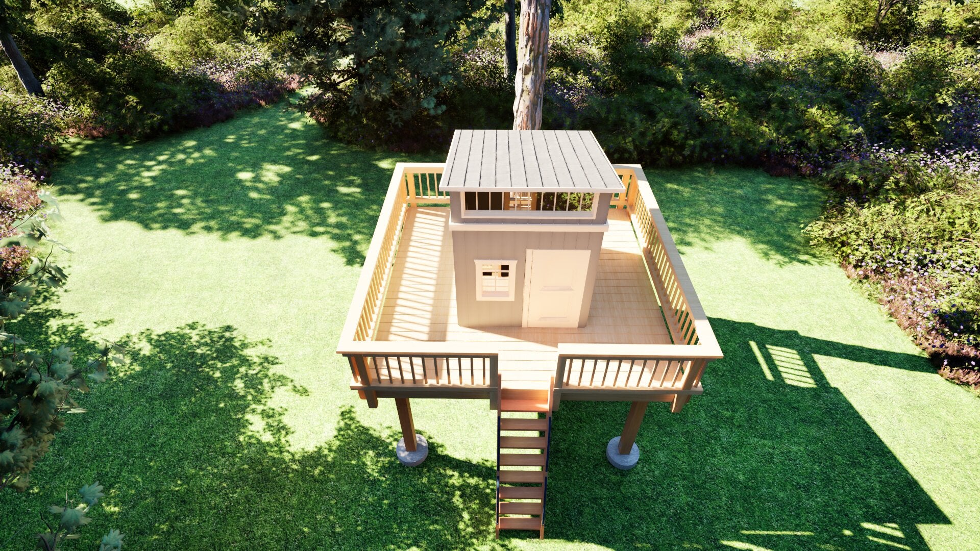 Tree Top Playhouse LODGE XL - 12' x 12' Platform
