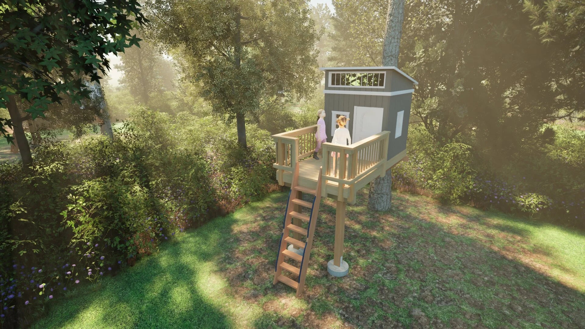 Tree Top Playhouse LODGE - 6' x 9' Platform