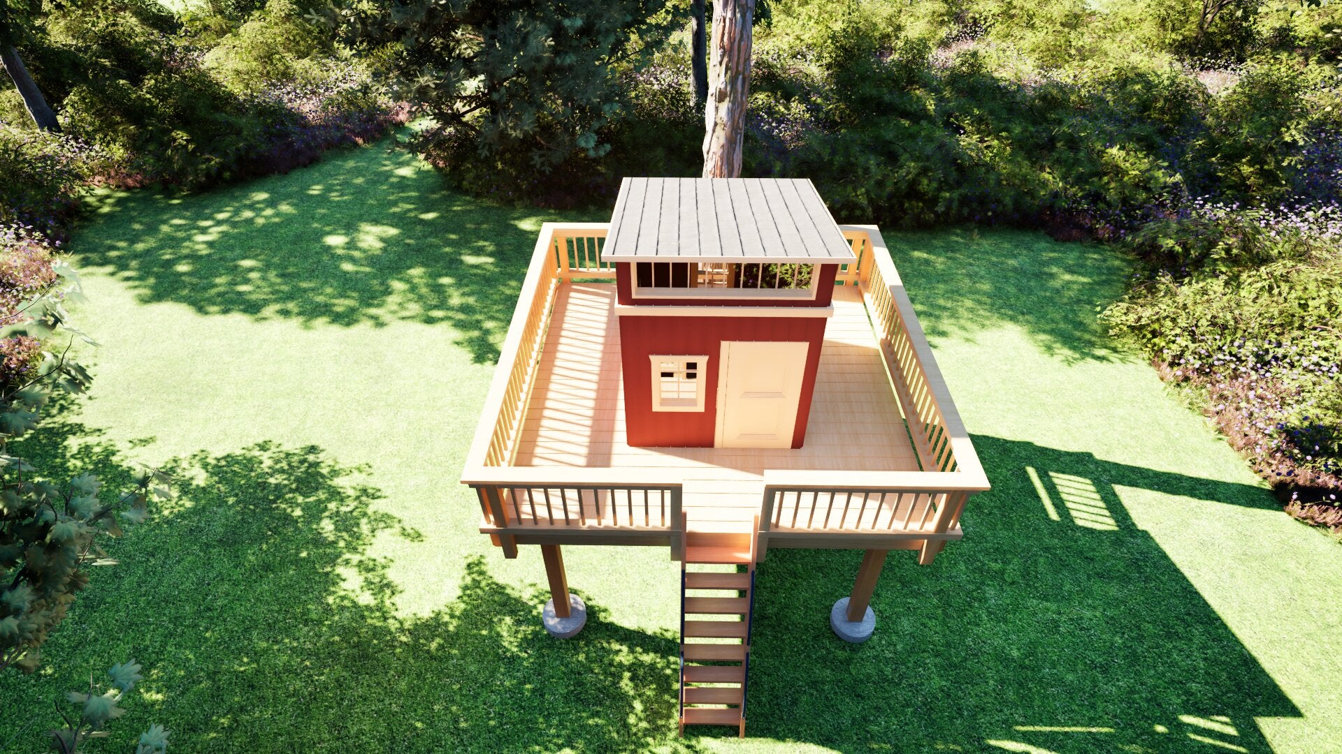 Tree Top Playhouse LODGE XL - 12' x 12' Platform