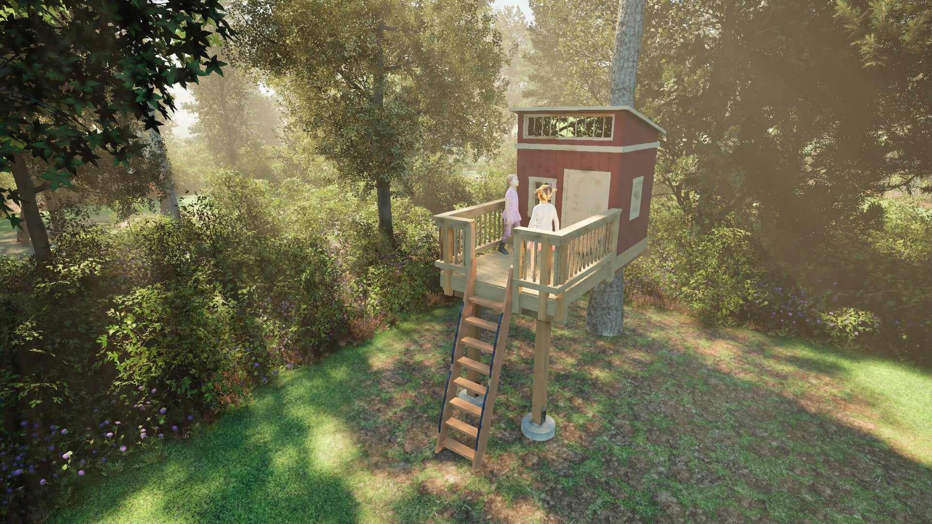 Tree Top Playhouse LODGE - 6' x 9' Platform