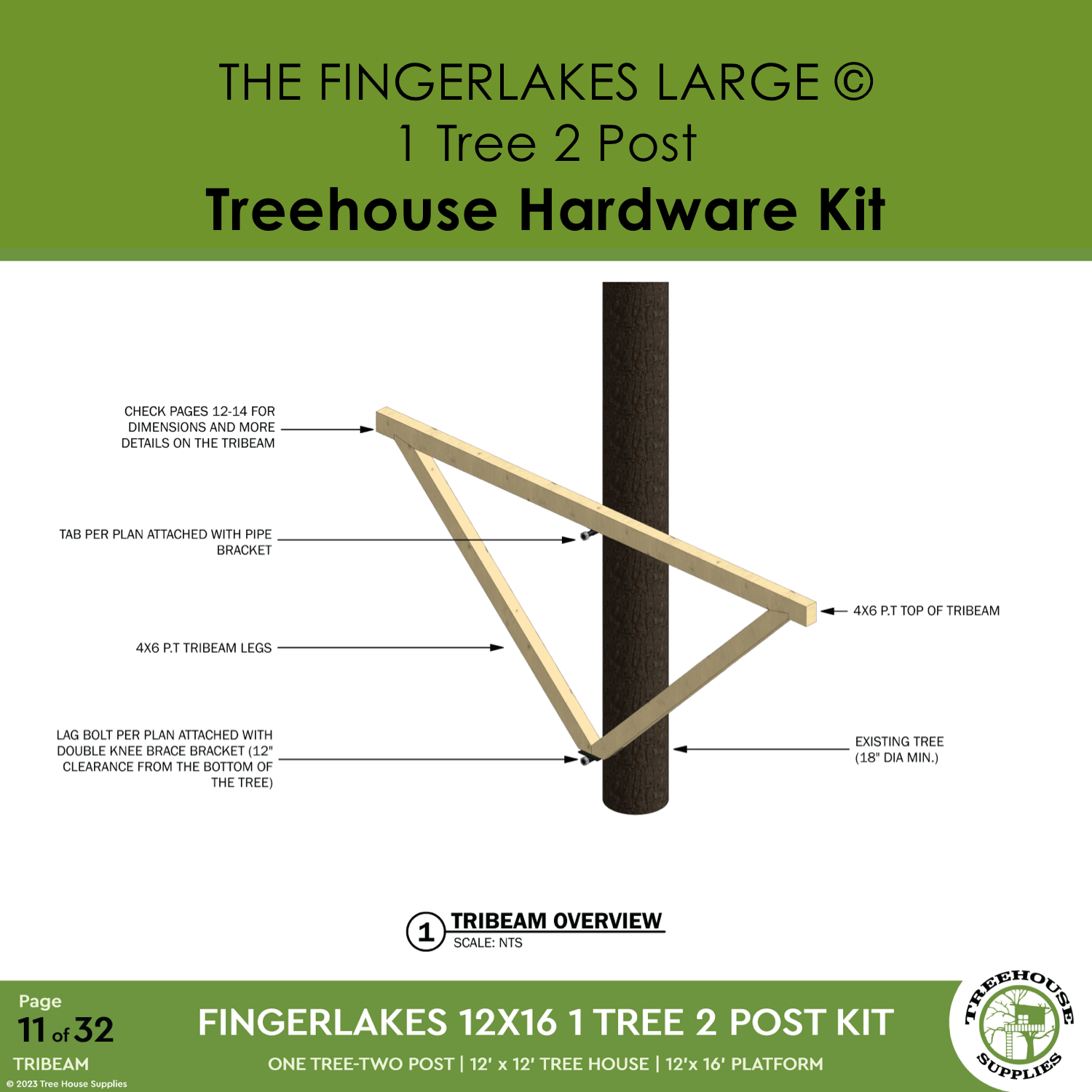 THE FINGER LAKES: LARGE © 1 tree 2 post hardware kit