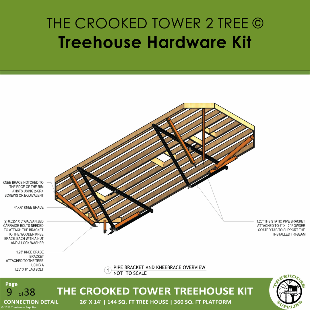 2-Tree 8x14ft Treehouse Kit | Treehouse Hardware – Treehouse Supplies
