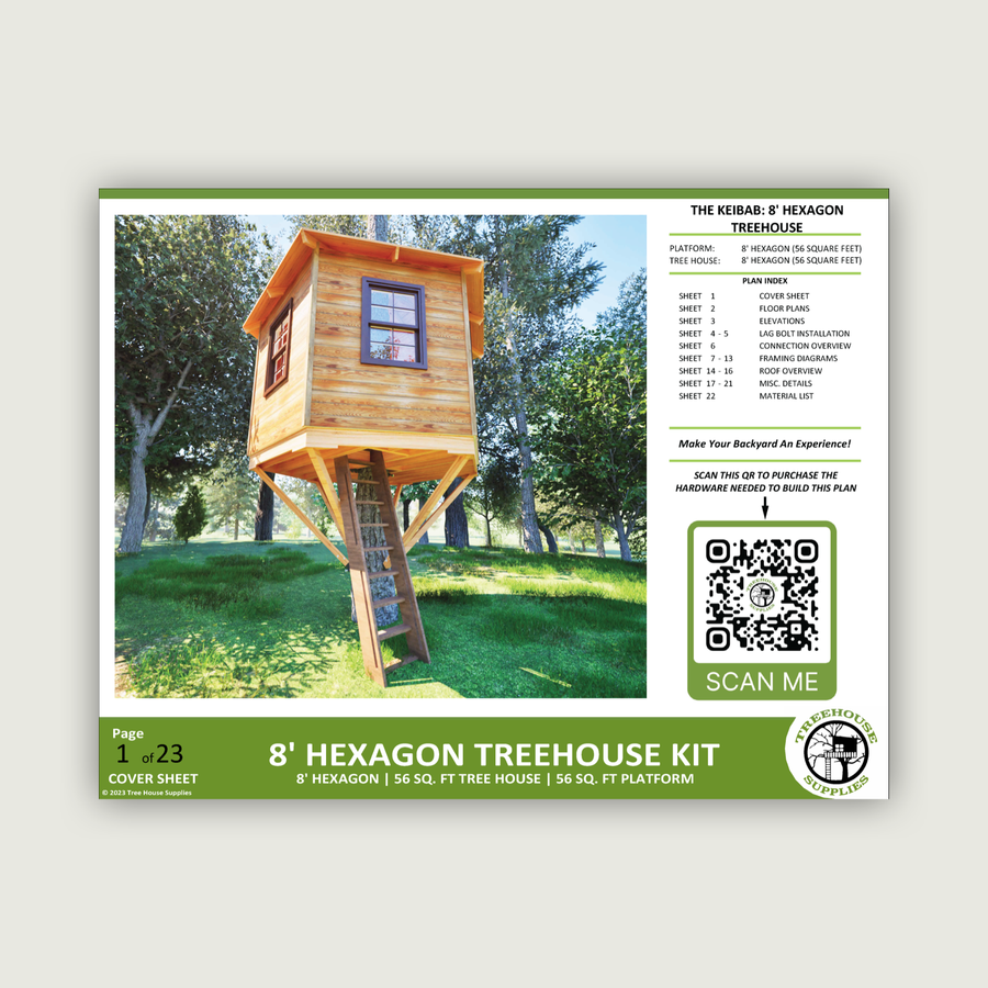 Treehouse Supplies, Plans, Brackets, Bolts, Kits, Zip Lines