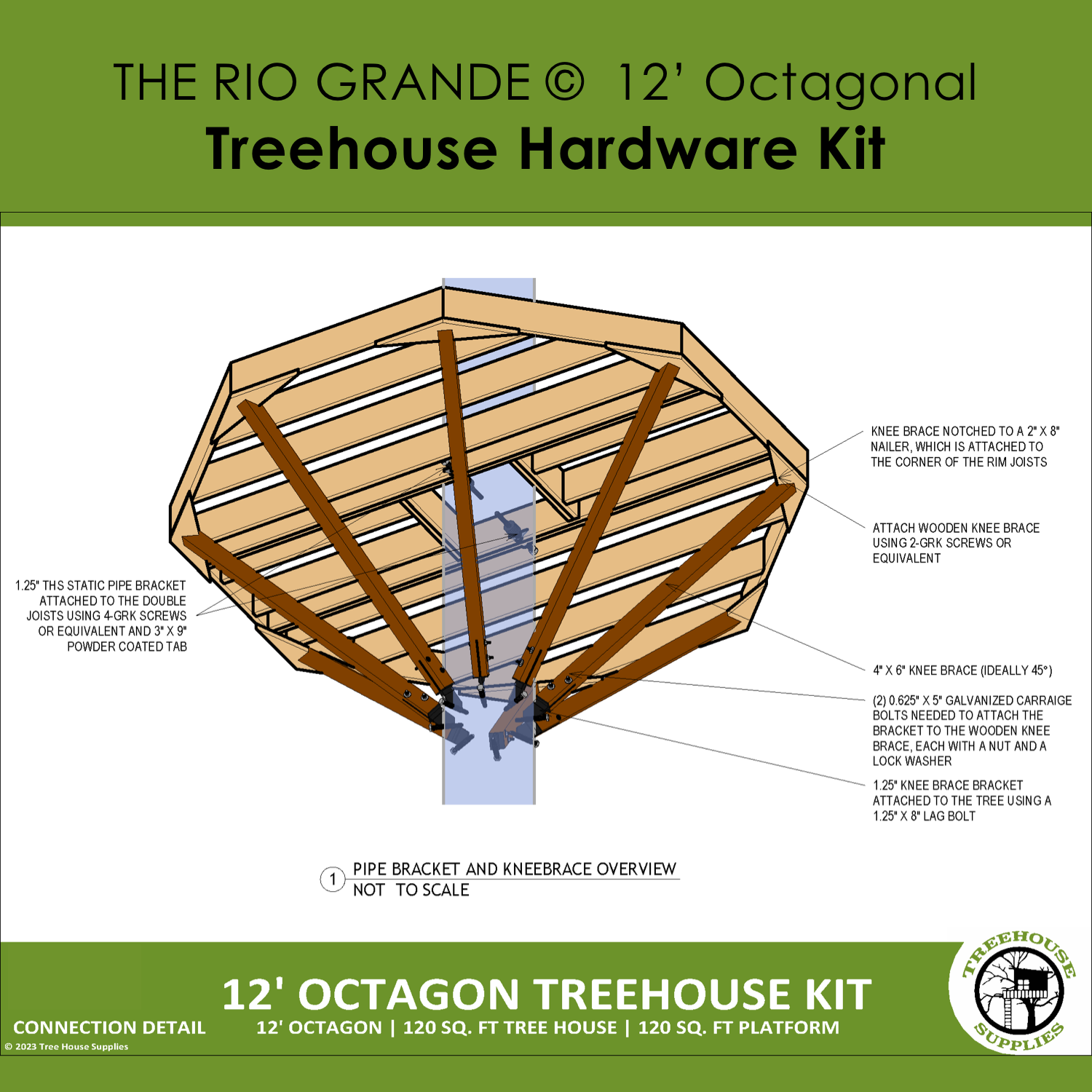 THE RIO GRANDE: 12' Octagon Treehouse Kit