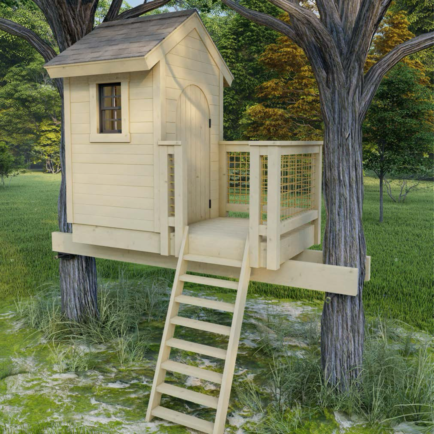 Treehouse Stuff Store 2-Tree 8x14ft Treehouse Kit | Treehouse Hardware โ Treehouse Supplies