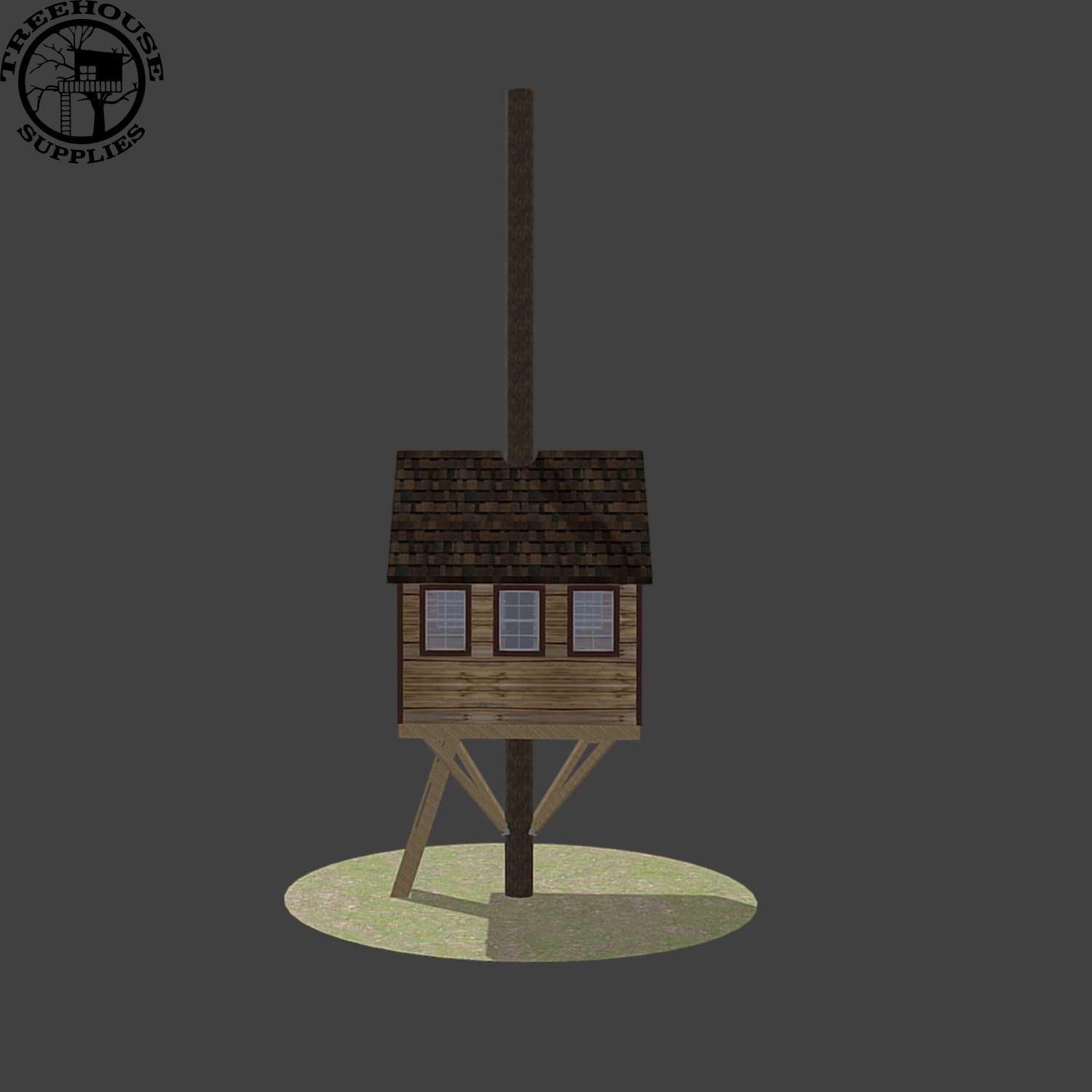 THE BITTERROOT © : 10' Square Treehouse Plan