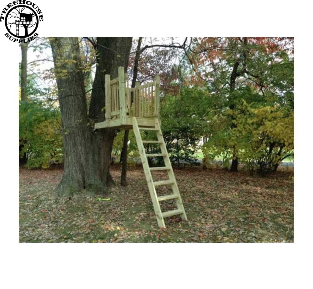 Treehouse Supplies THE CROOKED RIVER © : Zip Line Launch Platform Plan 