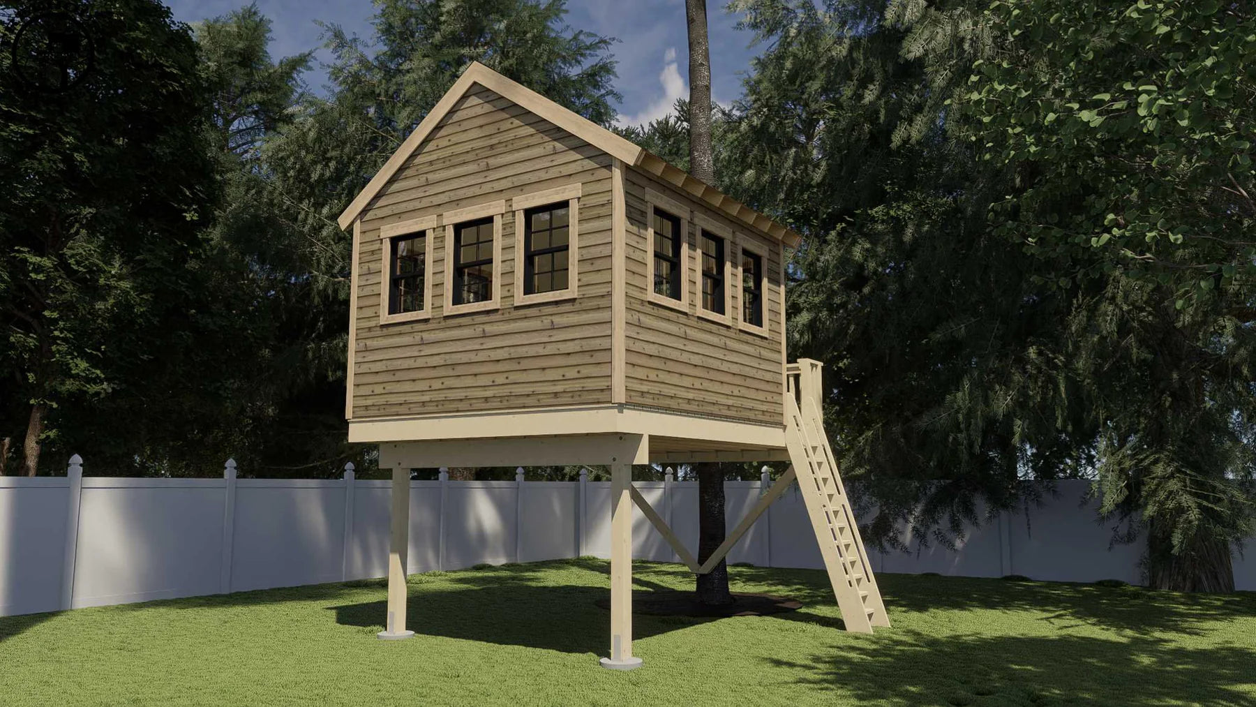 Treehouse Posts THE FINGER LAKES: LARGE © 1 tree 2 post hardware kit – Treehouse Supplies
