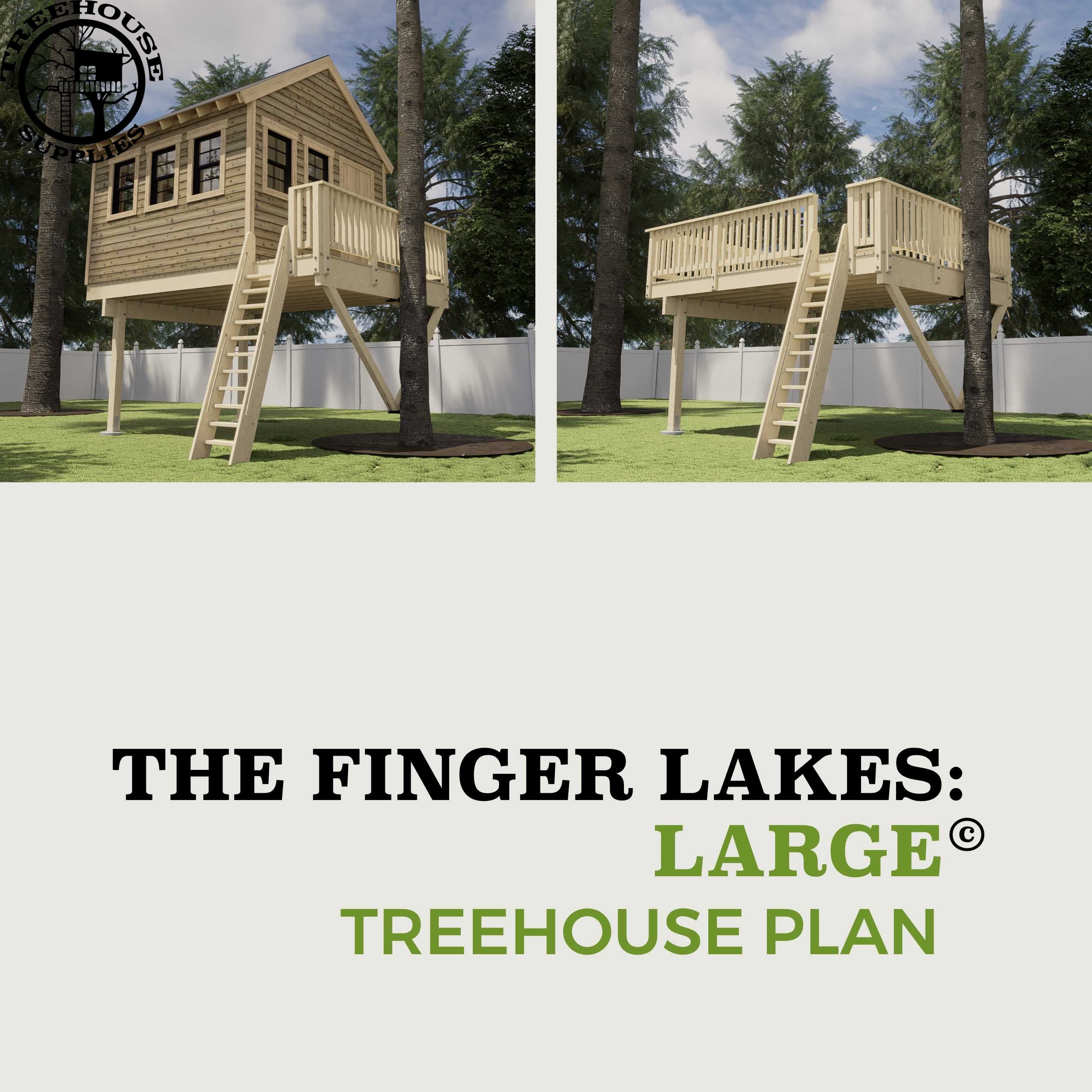 Treehouse Supplies THE FINGER LAKES: LARGE © Treehouse Plan 