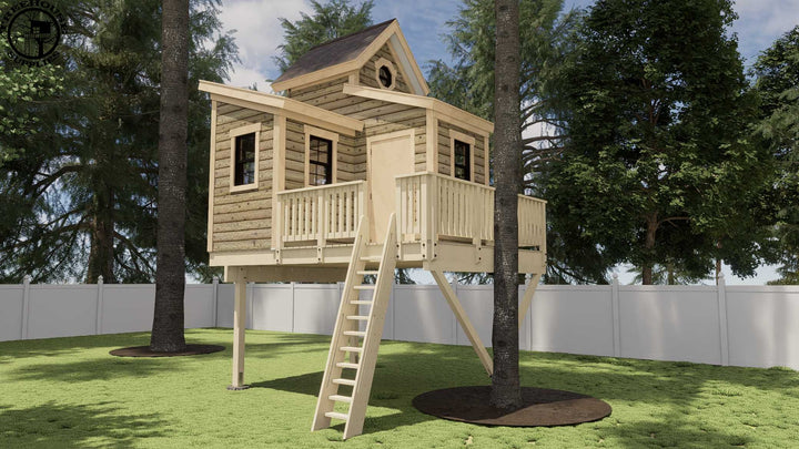 Treehouse Stuff Store THE PIRATE SHIP 1 Tree 2 Post Treehouse Hardware Kit | Backyard ...