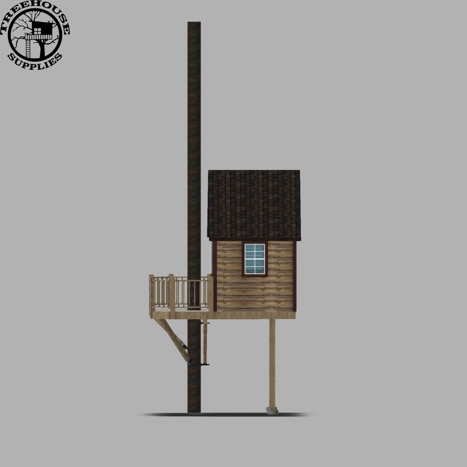 Single Tree Hardware One Tree 2 post 12'x14' Standard Treehouse Kit | TAB | Treehouse Bolts ...