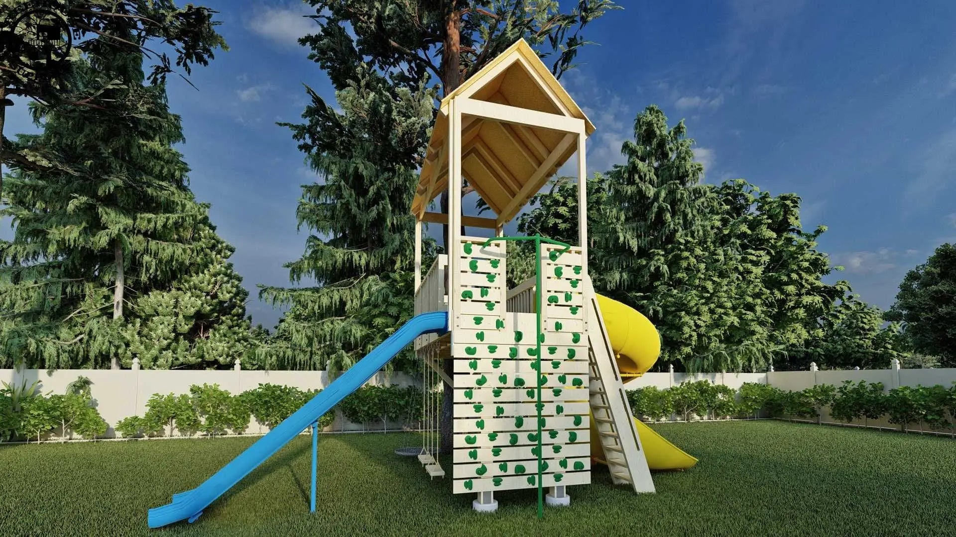 Treehouse Supplies THE TIMBERELF PLAYGROUND  © 1 Tree 2 Post Treehouse Kit