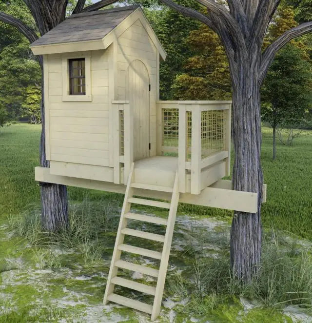 Treehouse Supplies THE TIOGA © : 2 Tree Treehouse Plan