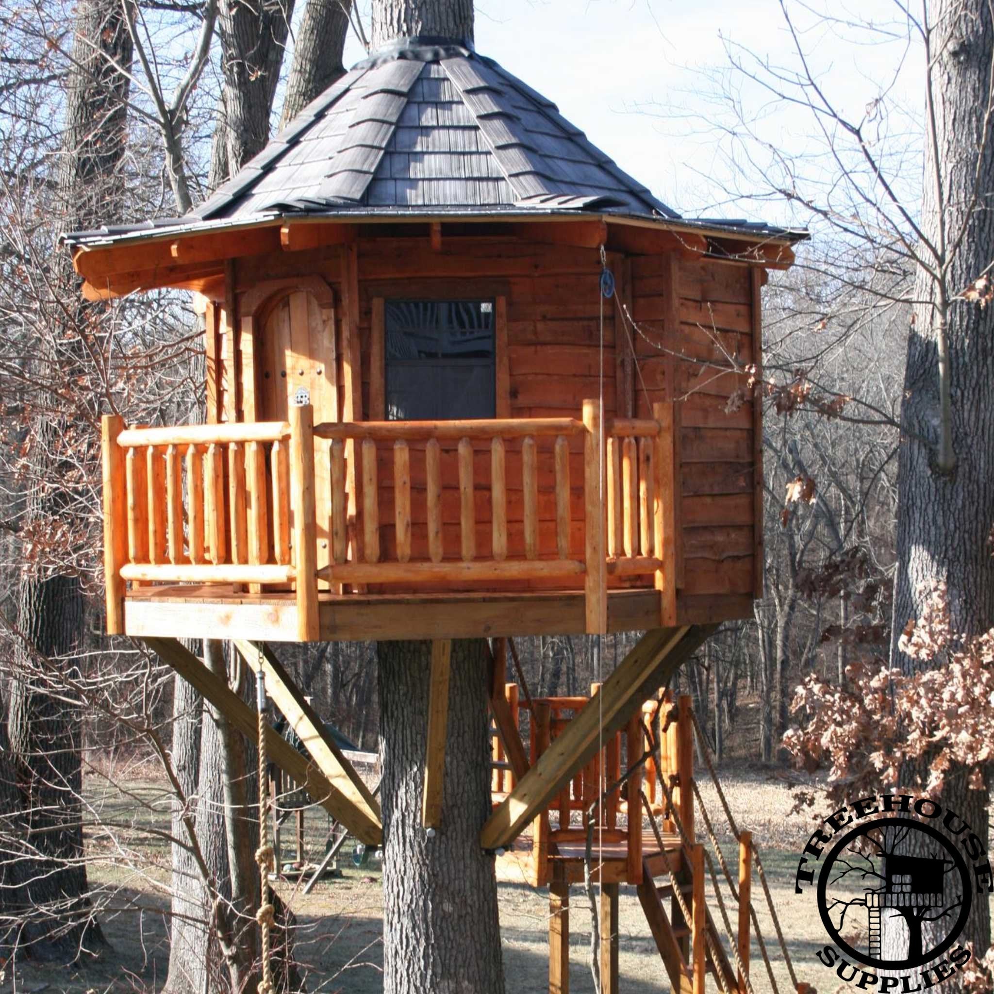 12' DIAMETER OCTAGONAL TREEHOUSE PLAN - NOW INCLUDES STEP-BY-STEP 3D MODELING!! - Treehouse Supplies