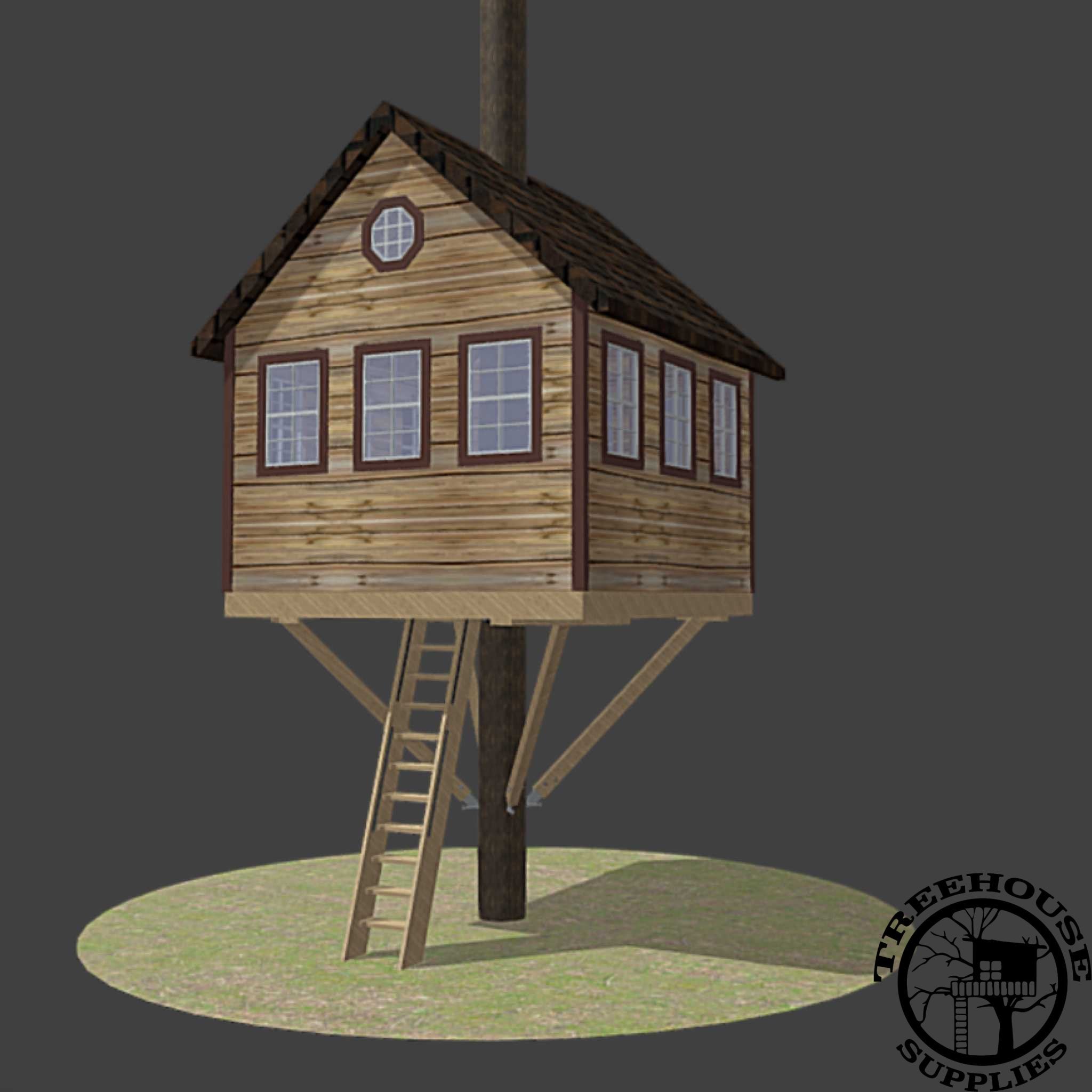 12' SQUARE TREEHOUSE PLAN - NOW INCLUDES STEP-BY-STEP 3D MODELING!! - Treehouse Supplies