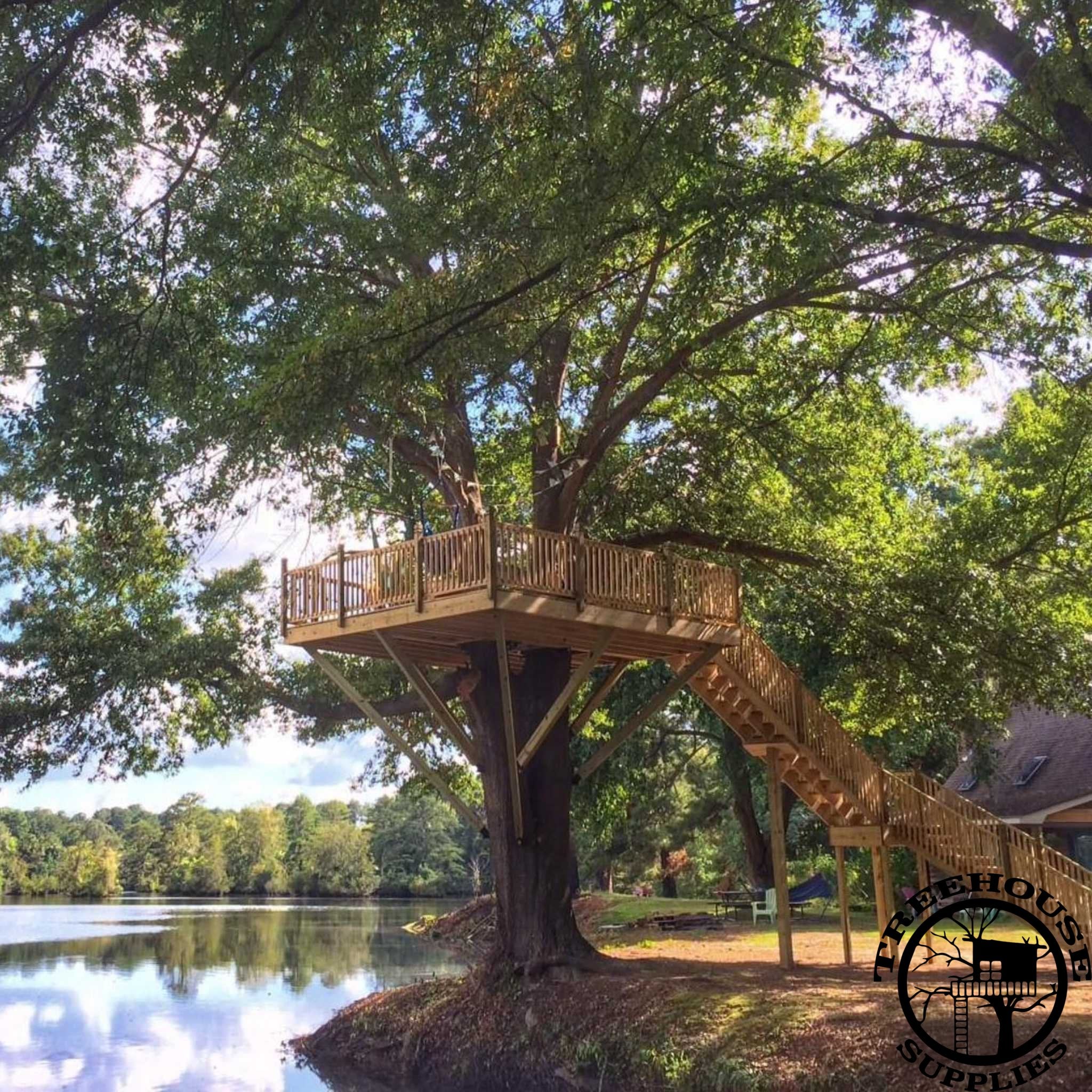 16' SQUARE TREEHOUSE PLAN - NOW INCLUDES STEP-BY-STEP 3D MODELING!! - Treehouse Supplies