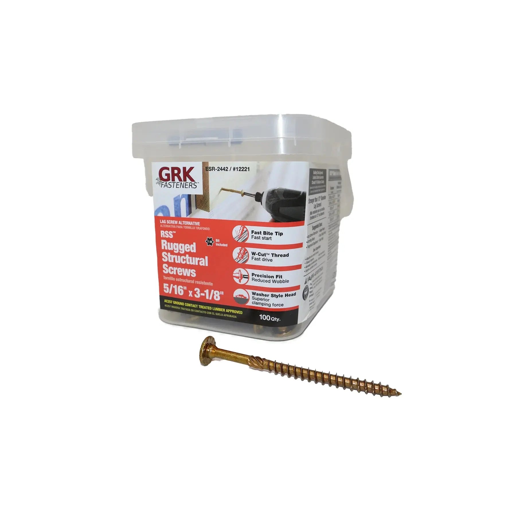 5/16" X 3-1/8" RSS SCREWS BY GRK FASTENERS - Treehouse Supplies