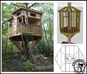 8' HEXAGON TREEHOUSE KIT WITH PLANS - Treehouse Supplies