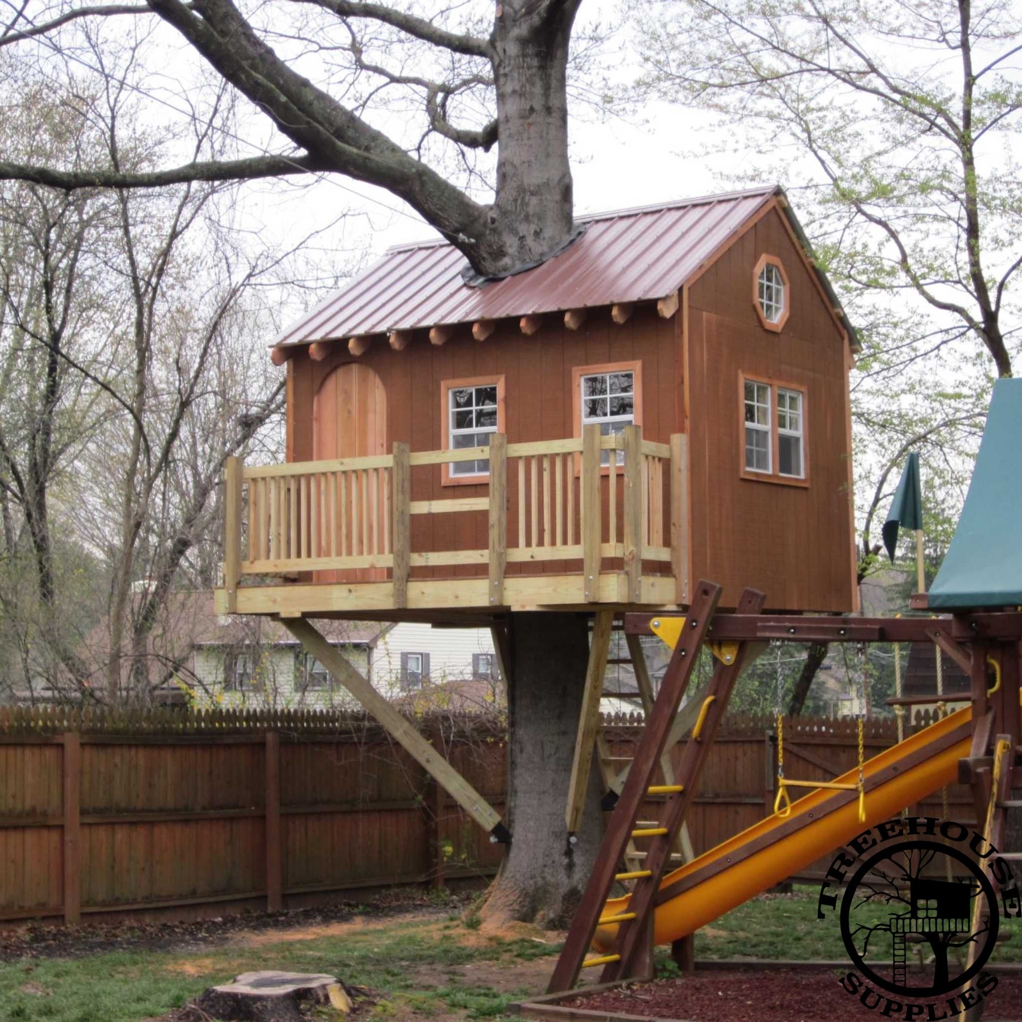 8' SQUARE TREEHOUSE PLAN - NOW INCLUDES STEP-BY-STEP 3D MODELING!! - Treehouse Supplies
