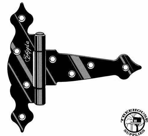 DECORATIVE HINGE - BLACK - Treehouse Supplies