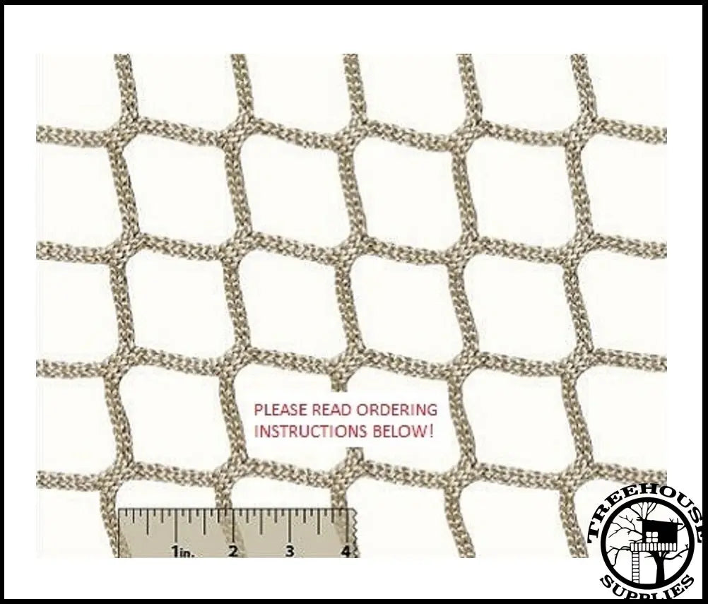 KNOTLESS 1-3/4" SQUARE NETTING - 12' WIDTH - Treehouse Supplies