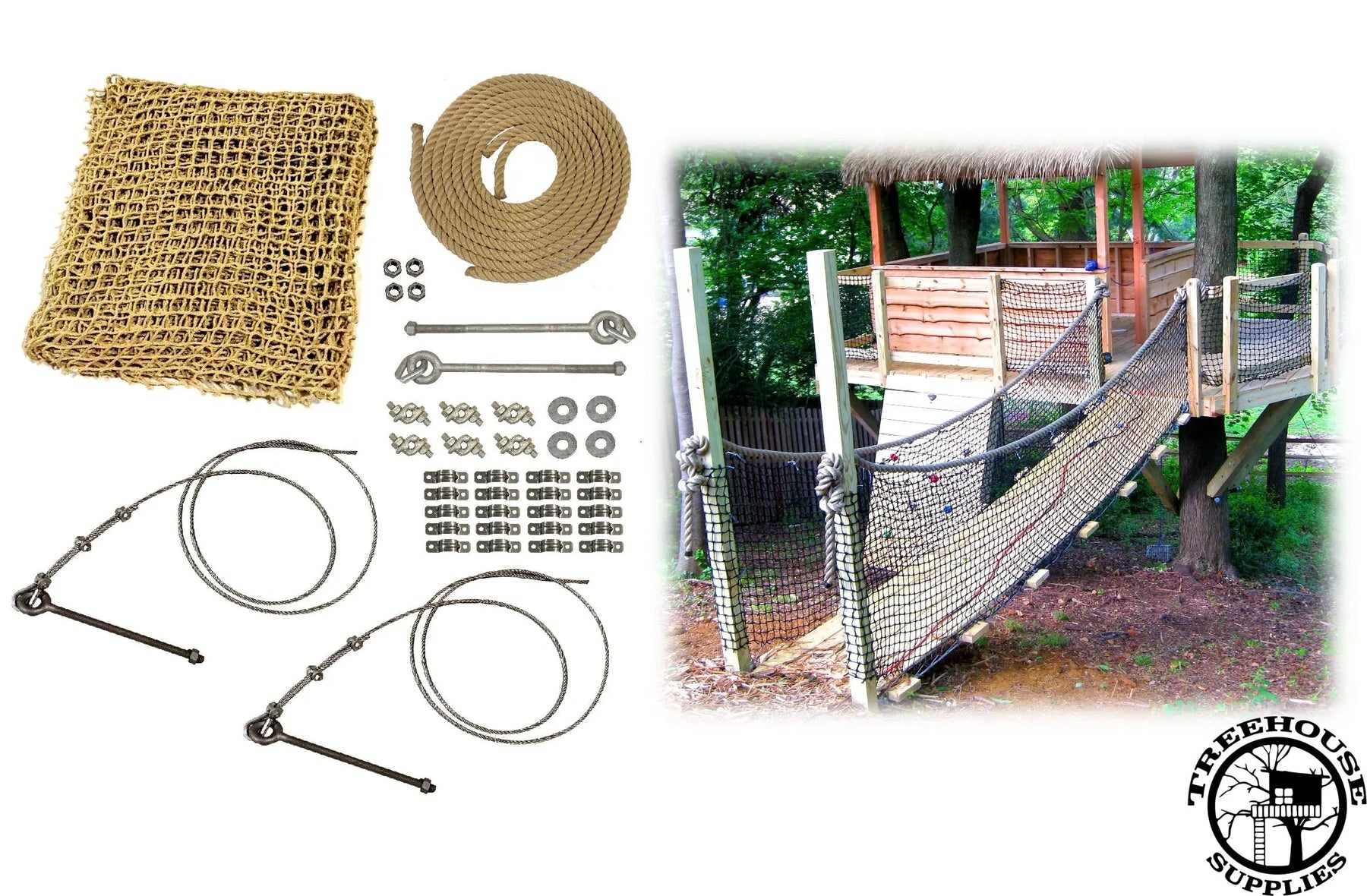 Treehouse Rope Netting Rope Bridge Kits Standard – Treehouse Supplies