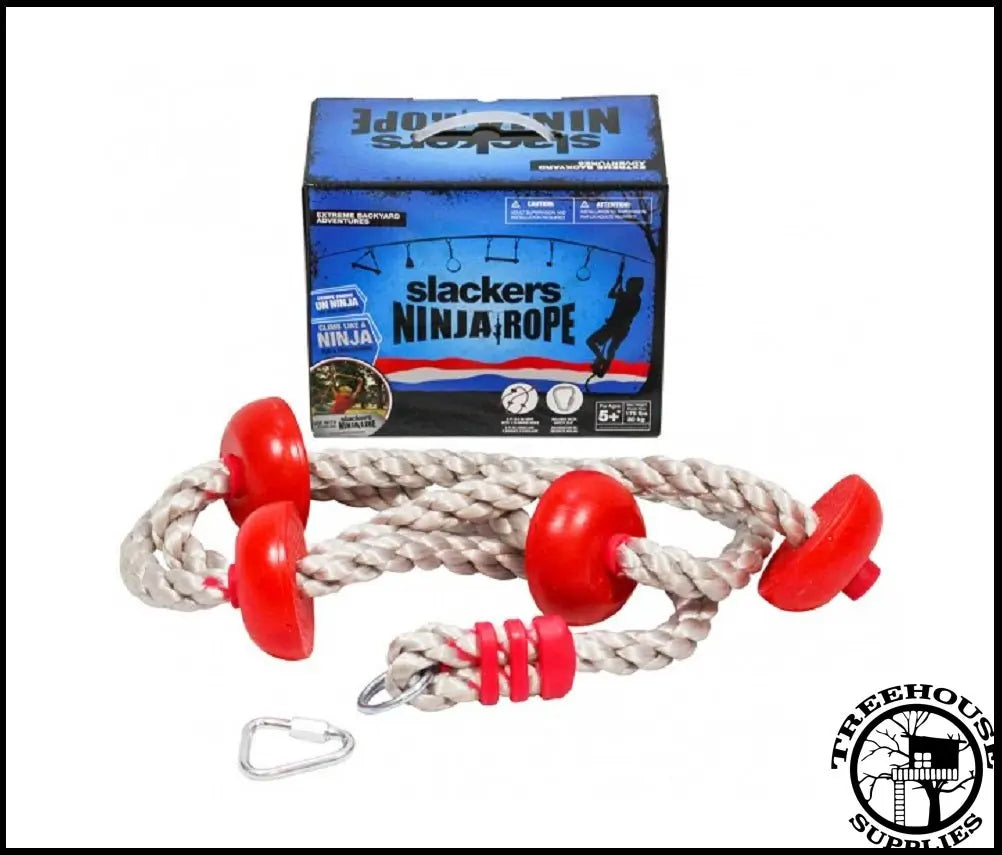 SLACKERS NINJA 8 CLIMBING ROPE OBSTACLE WITH HARDWARE - Treehouse Supplies